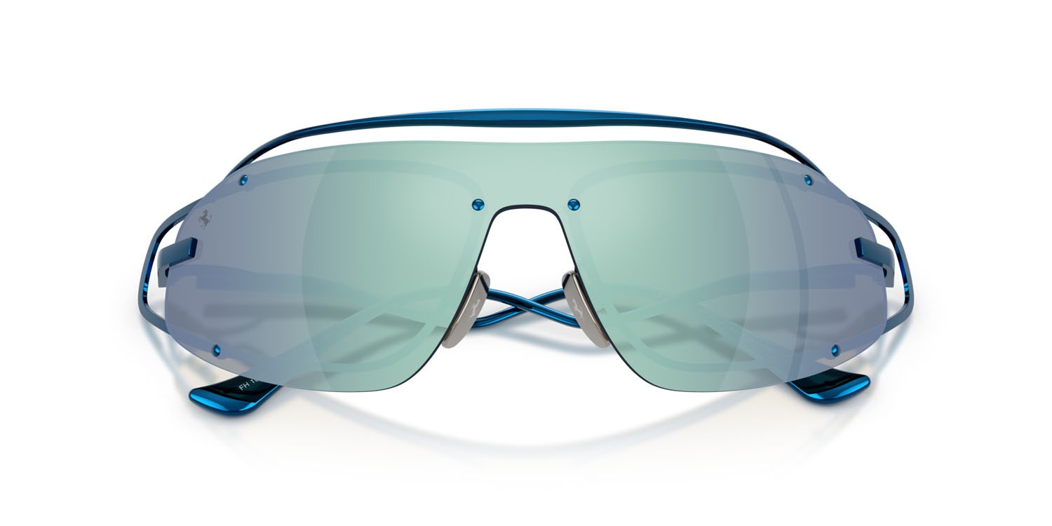 Occhiali da sole Ferrari FH 1023T (309/55) colore blu forma rettangolare lenti blu a specchio
