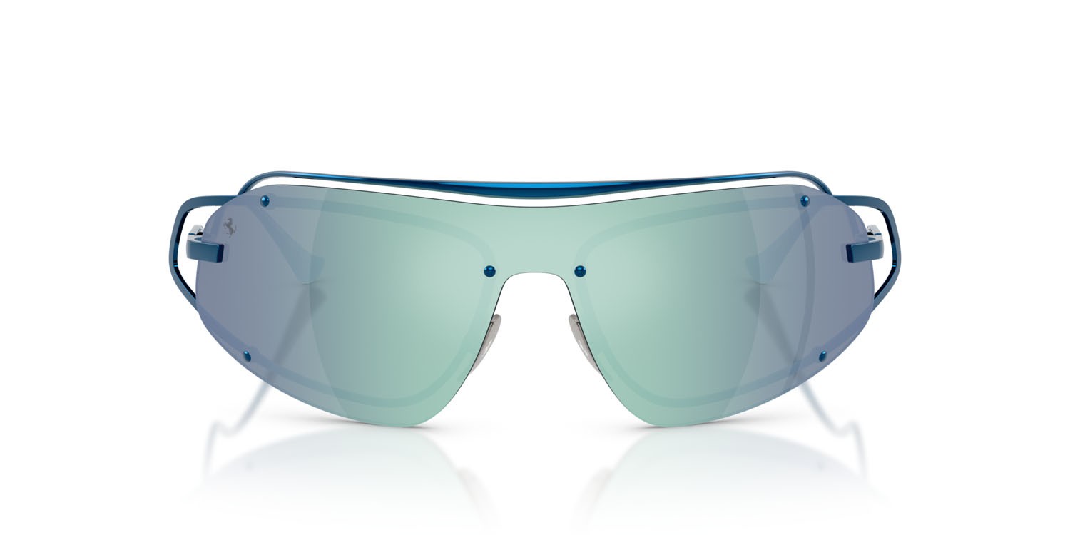 Occhiali da sole Ferrari FH 1023T (309/55) colore blu forma rettangolare lenti blu a specchio
