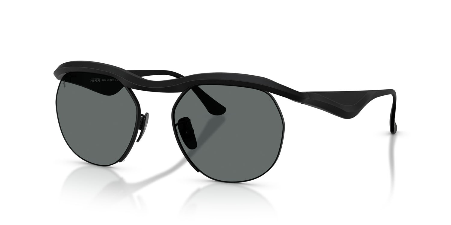 Sonnenbrillen Ferrari FH 1024D (129/81) farbe nero opaco form rund gläser polarizzata nero