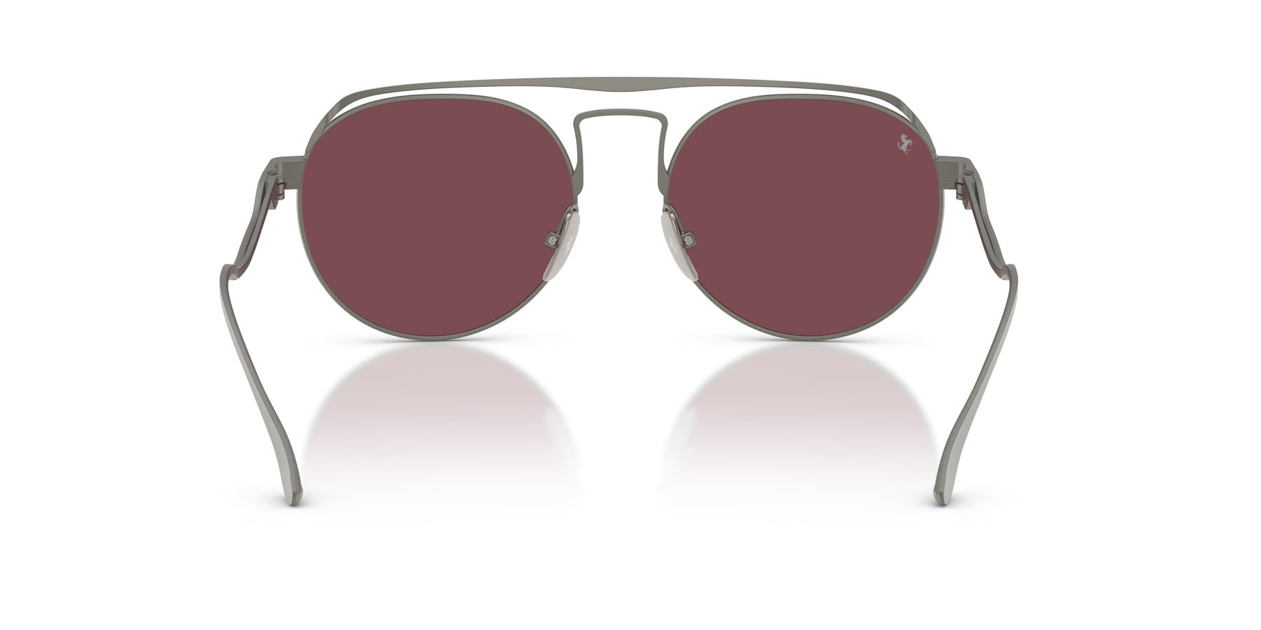 Occhiali da sole Ferrari FH 1025T (311/1E) colore gunmetal opaco forma ovale lenti rosso
