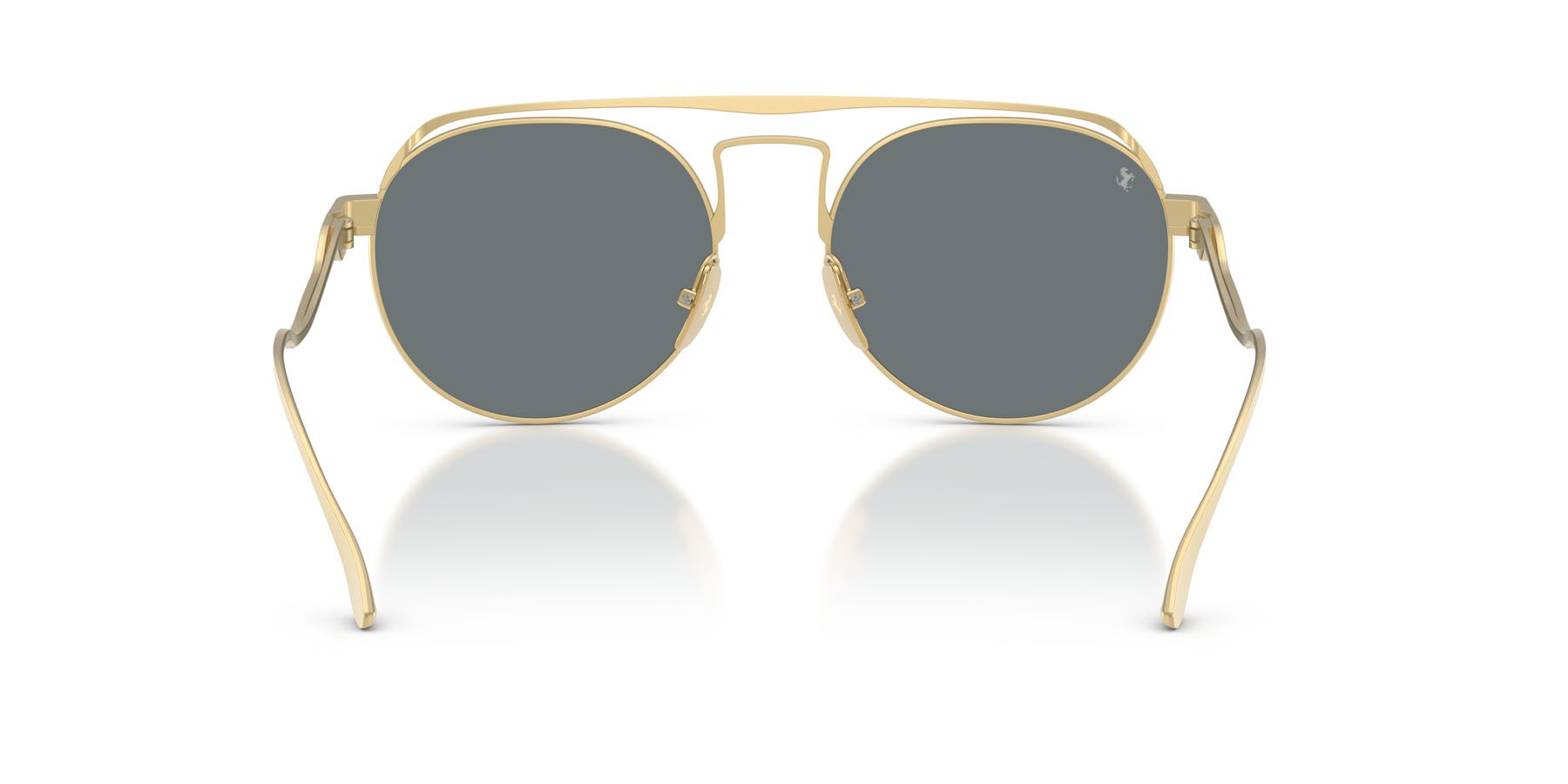 Occhiali da sole Ferrari FH 1025T (313/80) colore oro opaco forma ovale lenti blu