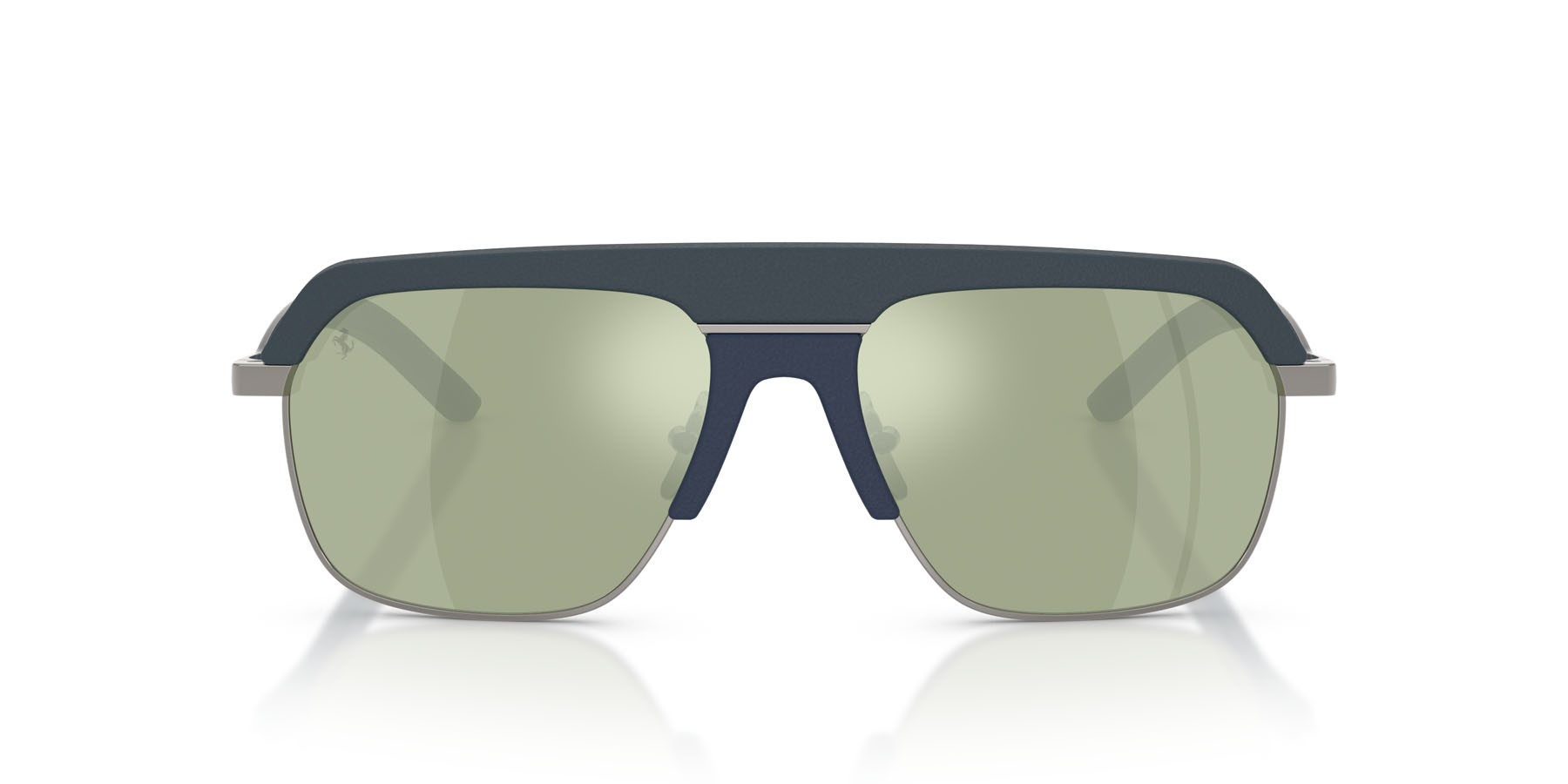 Occhiali da sole Ferrari FH 1026Q (104/5C) colore blu forma quadrato lenti specchiata grigia