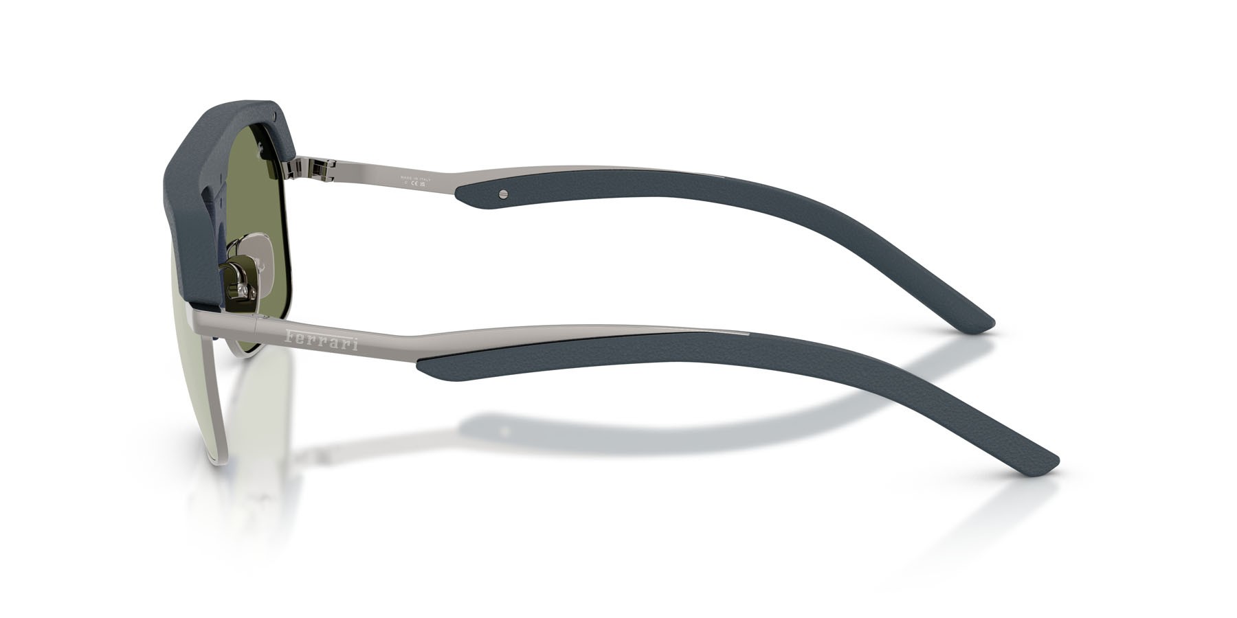 Occhiali da sole Ferrari FH 1026Q (104/5C) colore blu forma quadrato lenti specchiata grigia