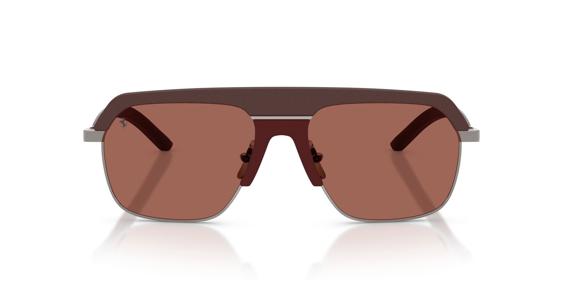 Occhiali da sole Ferrari FH 1026Q (104/H2) colore bordeaux forma quadrato lenti marrone