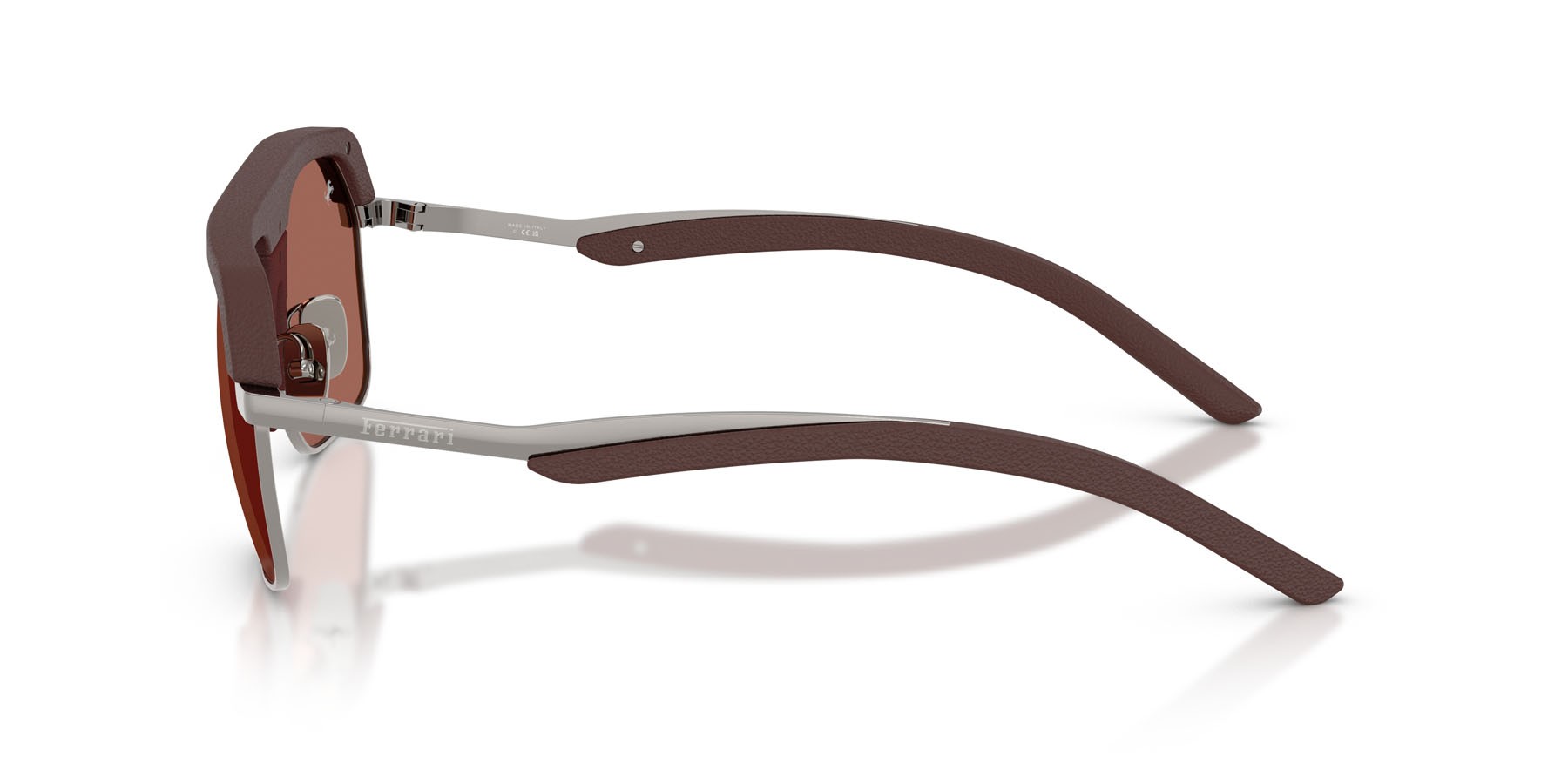 Occhiali da sole Ferrari FH 1026Q (104/H2) colore bordeaux forma quadrato lenti marrone