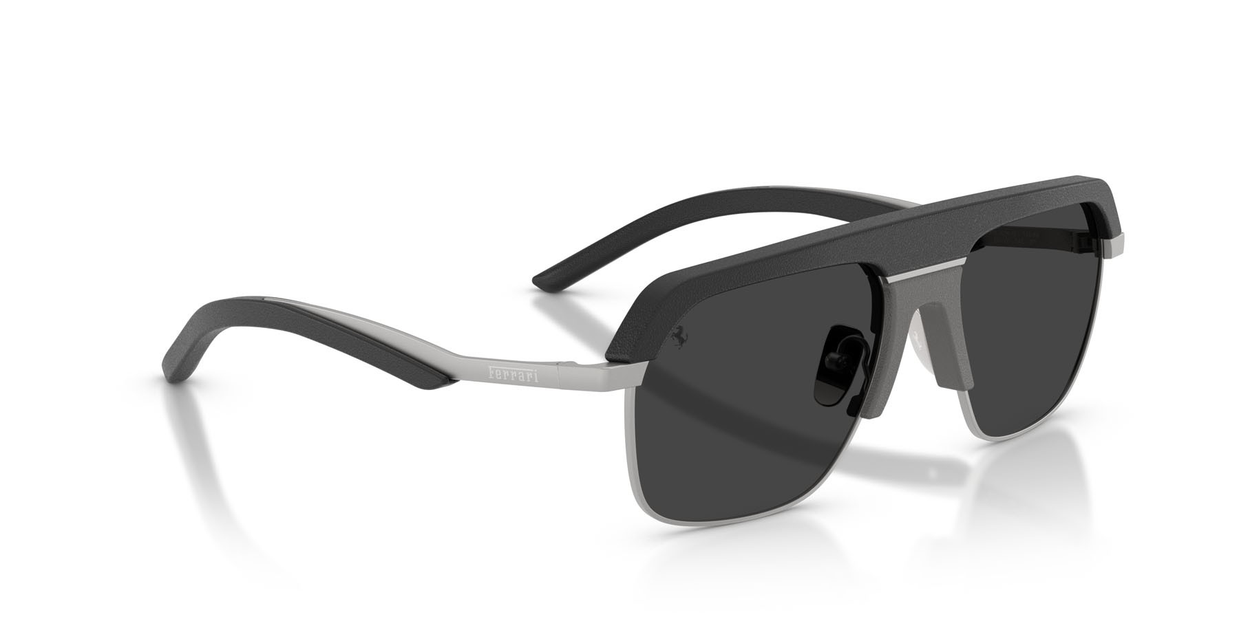 Occhiali da sole Ferrari FH 1026Q (135/48) colore nero forma quadrato lenti polar grigio scuro
