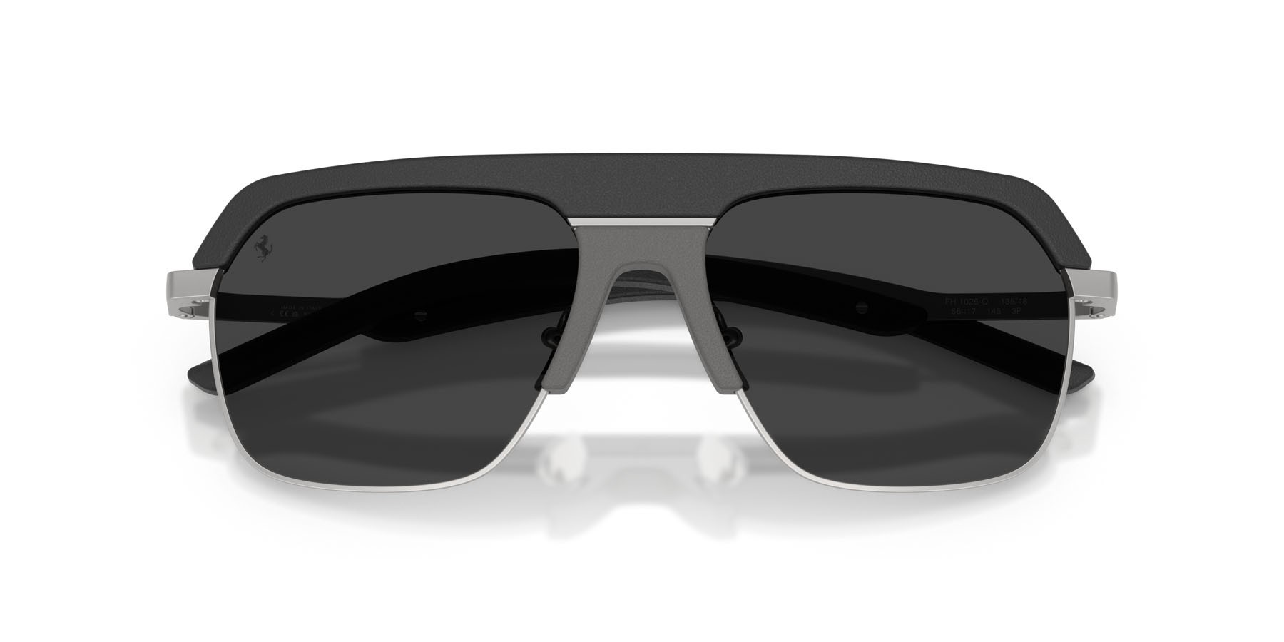 Occhiali da sole Ferrari FH 1026Q (135/48) colore nero forma quadrato lenti polar grigio scuro