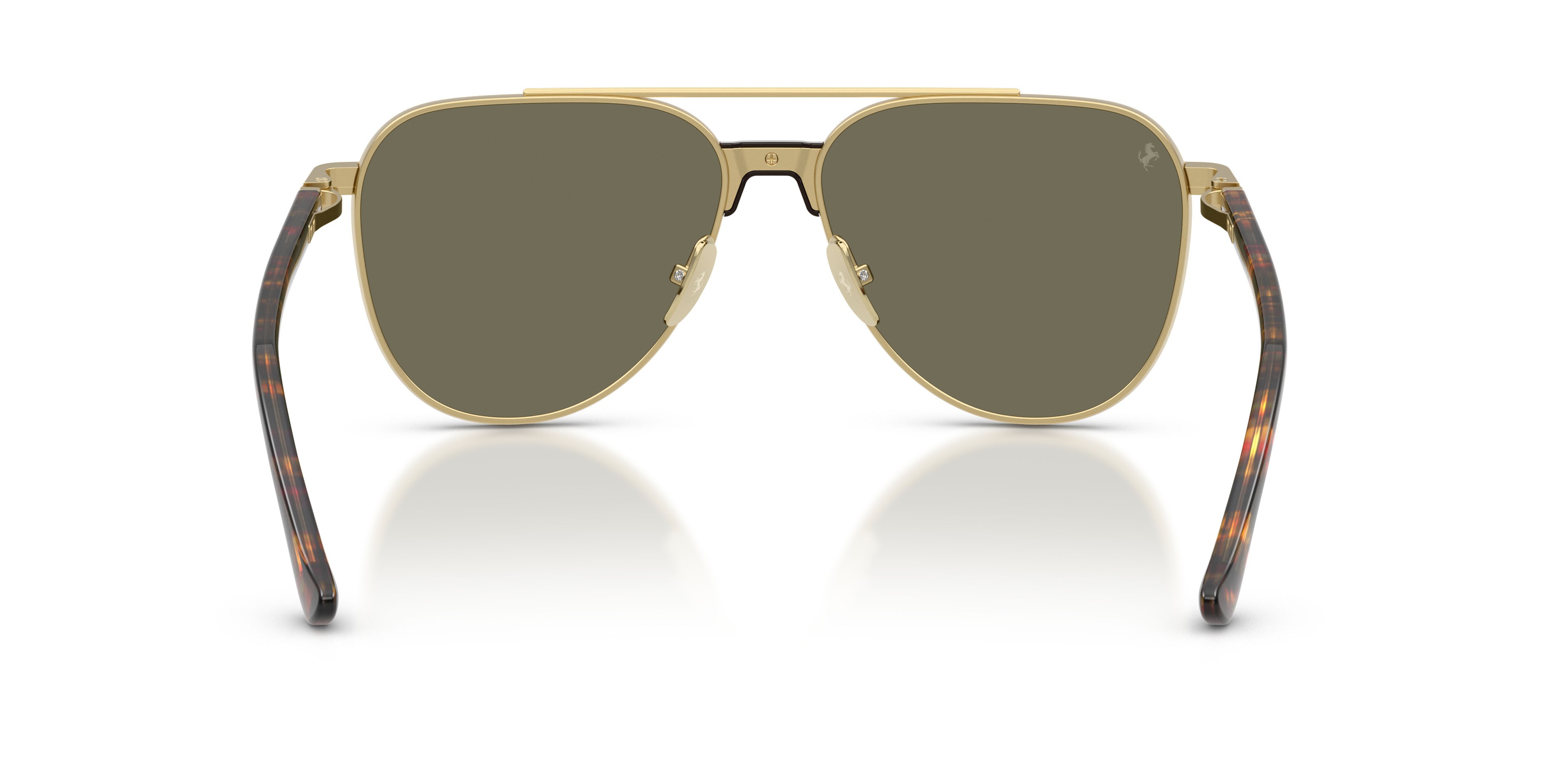 Occhiali da sole Ferrari FH 1028T (313/03) colore oro opaco forma aviator lenti oro giallo trasparente