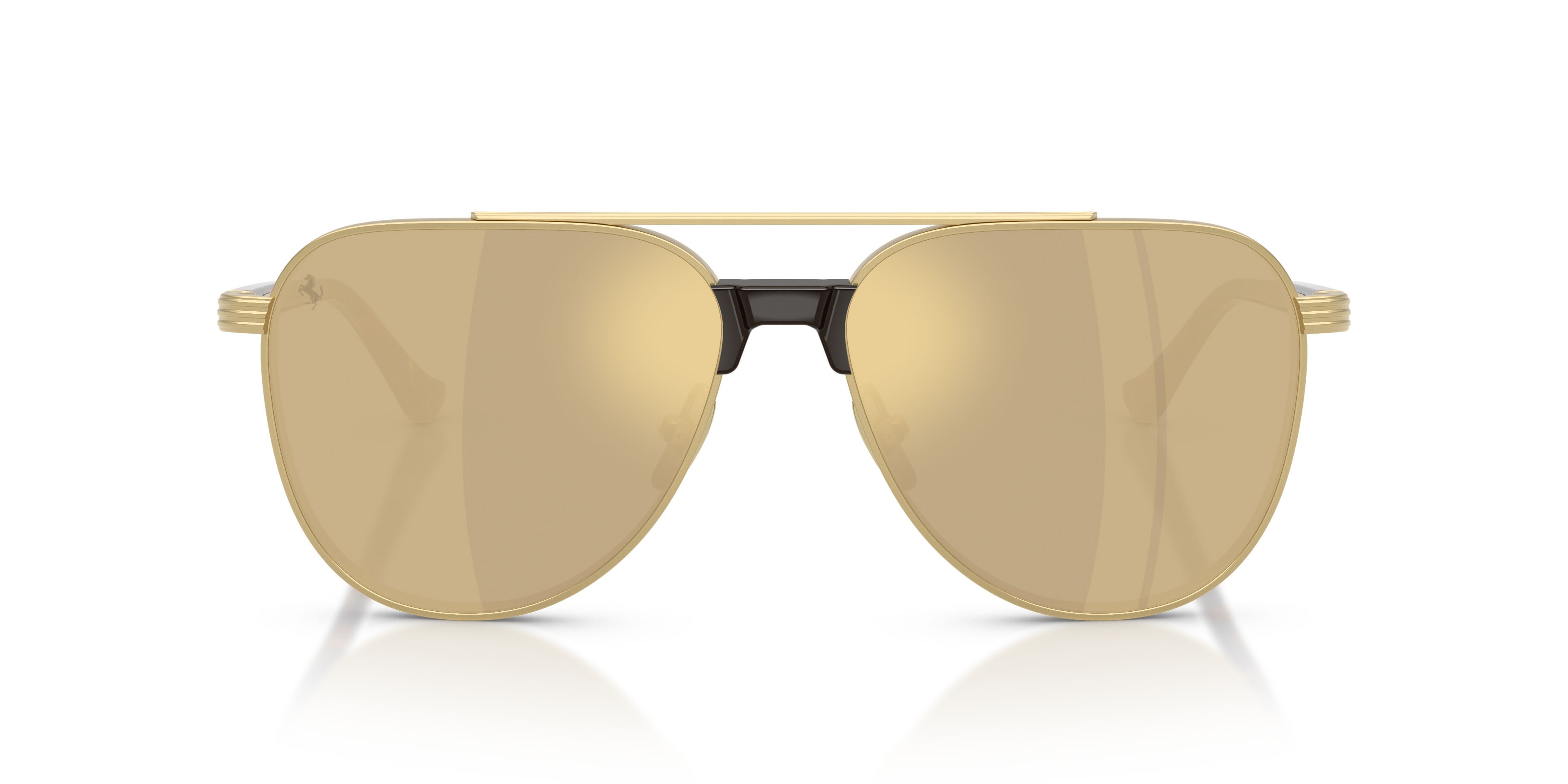 Occhiali da sole Ferrari FH 1028T (313/03) colore oro opaco forma aviator lenti oro giallo trasparente