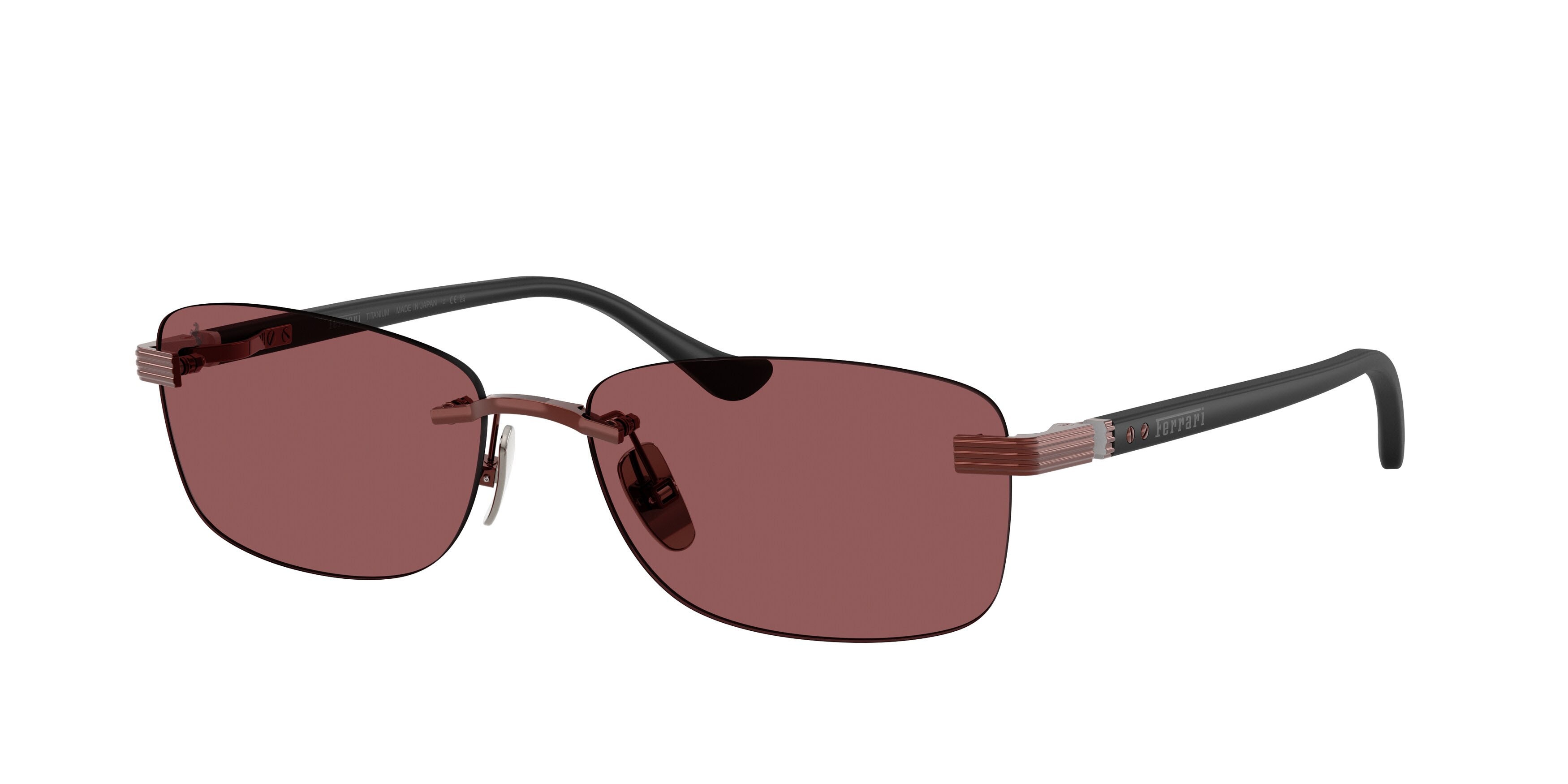 Occhiali da sole Ferrari FH 1029TD (307/1E) colore rosso brillante forma quadrato lenti red contrast pro