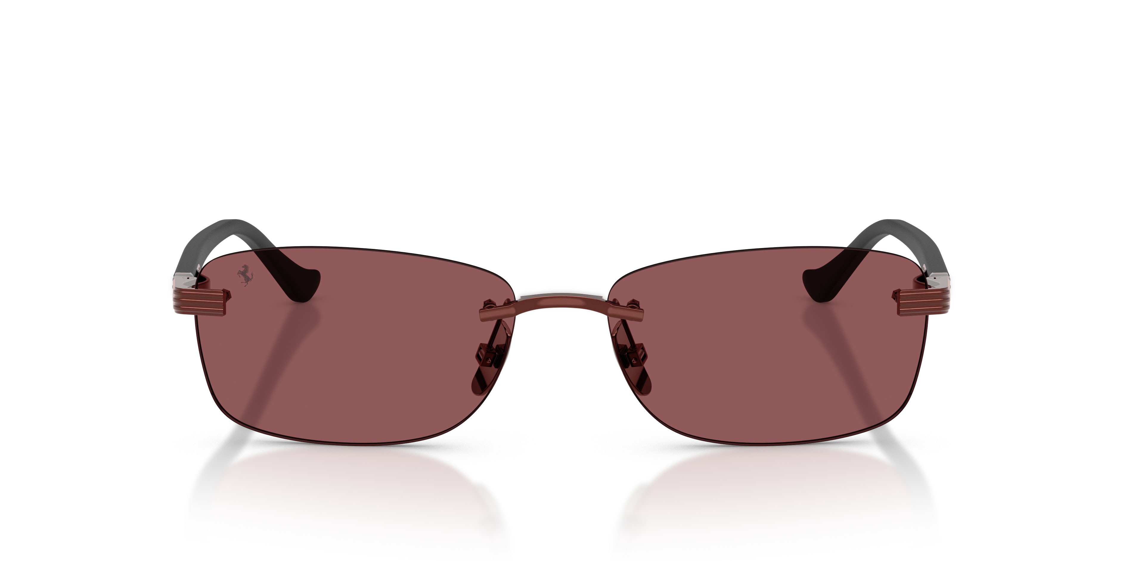 Occhiali da sole Ferrari FH 1029TD (307/1E) colore rosso brillante forma quadrato lenti red contrast pro