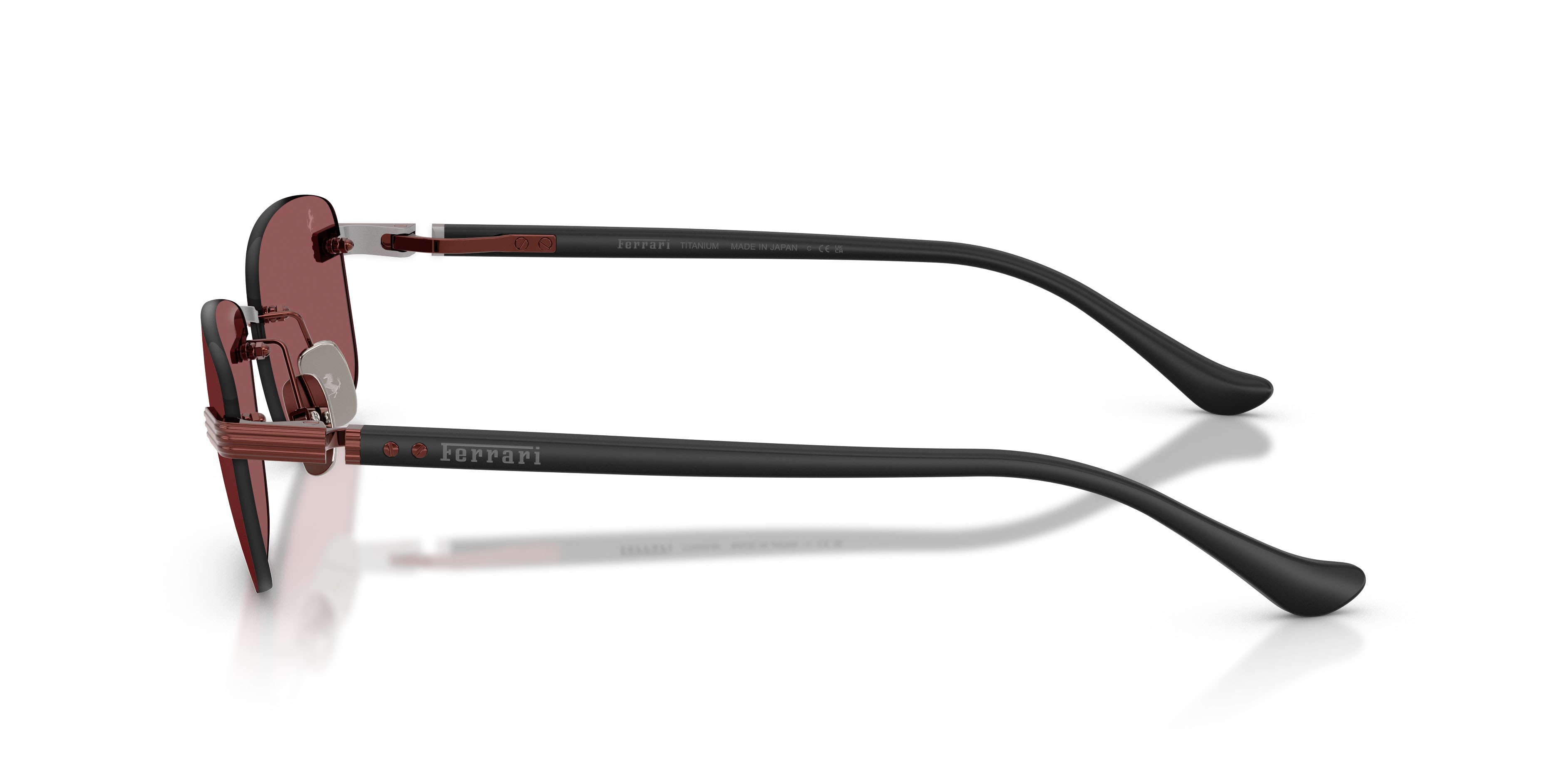 Occhiali da sole Ferrari FH 1029TD (307/1E) colore rosso brillante forma quadrato lenti red contrast pro
