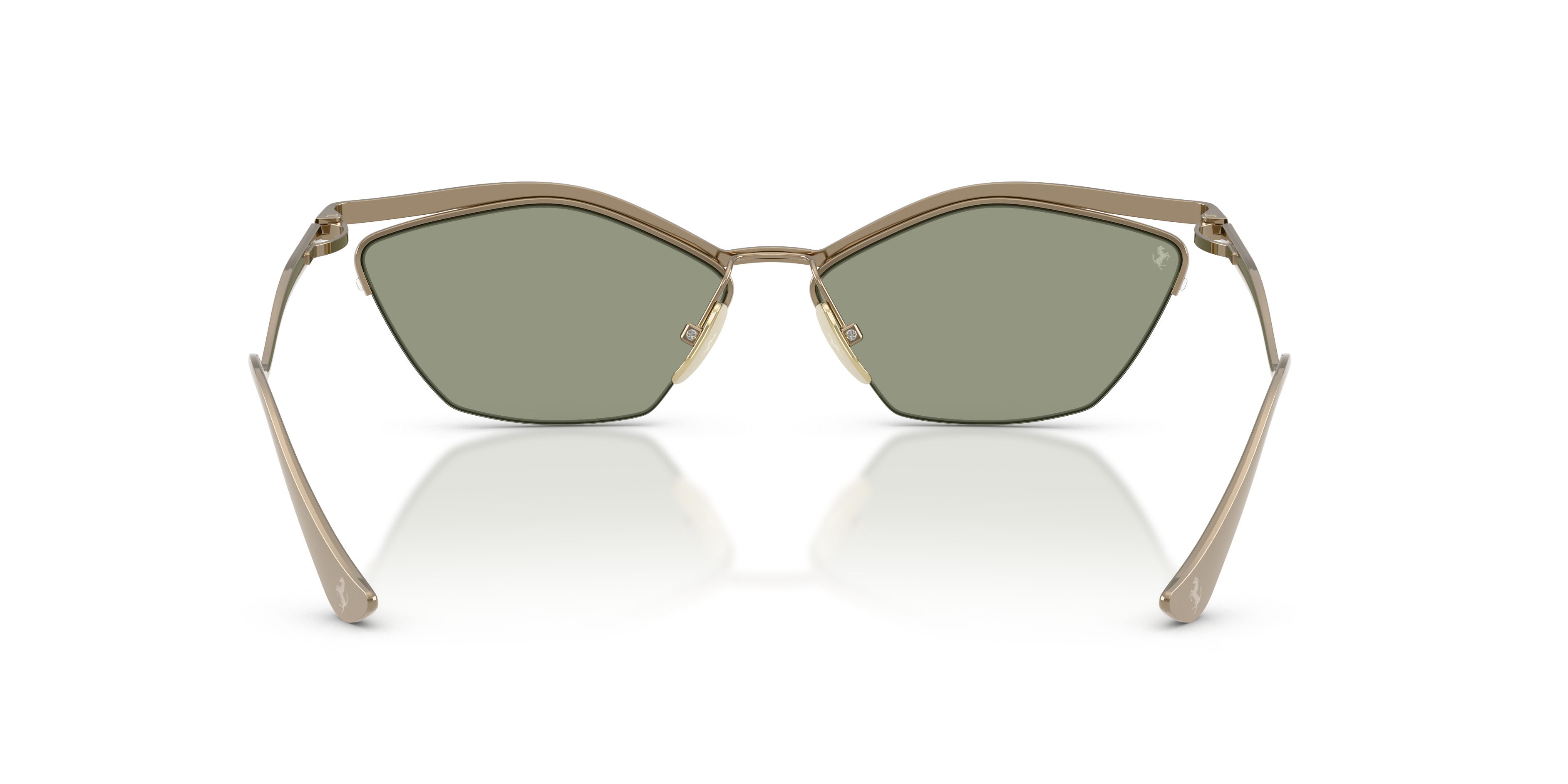 Occhiali da sole Ferrari FH 1030T (316/C7) colore oro lucido forma cat eye lenti verde scuro