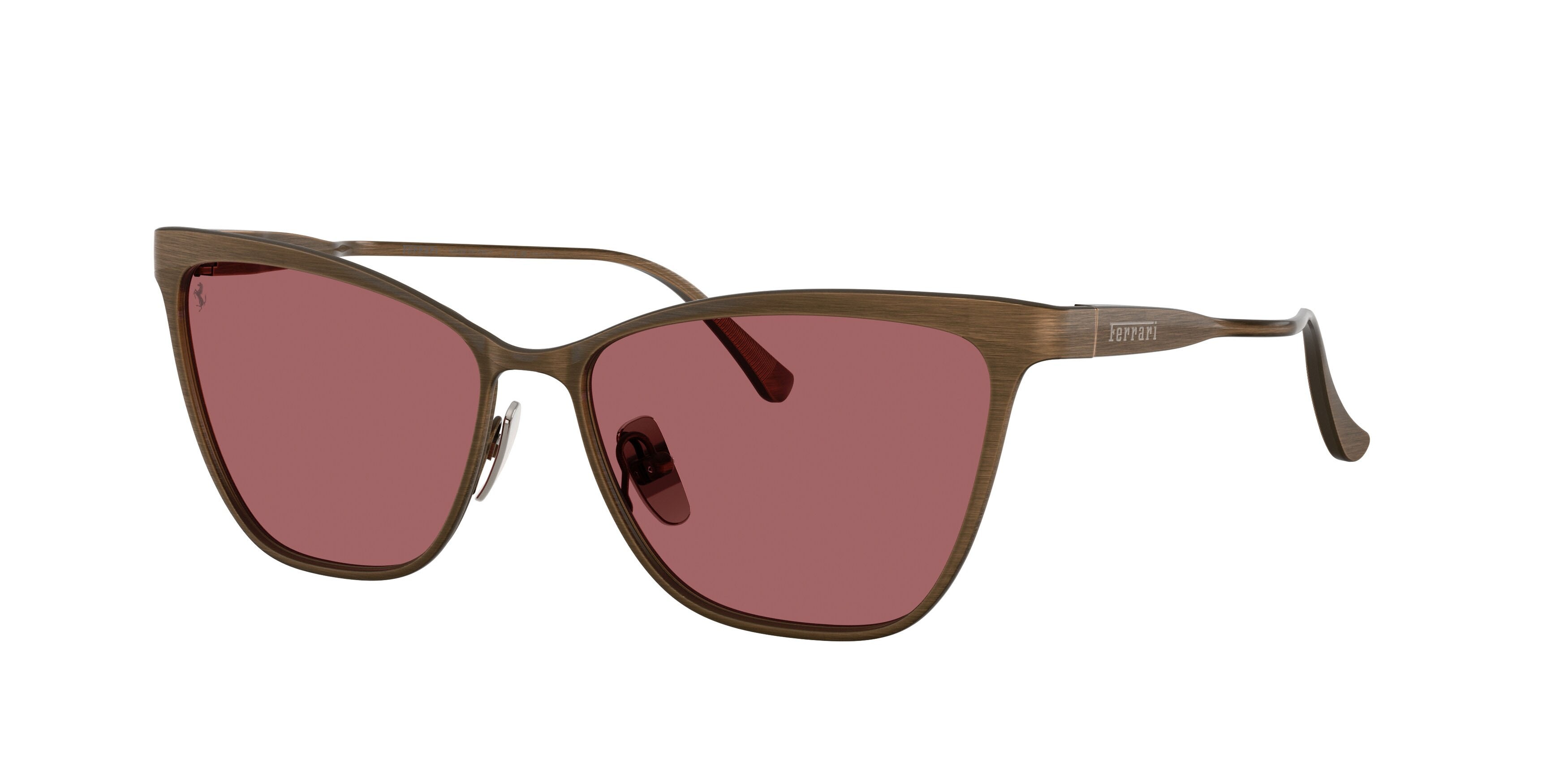 Occhiali da sole Ferrari FH 1031 (140/AF) colore grey/brown forma cat eye lenti rosso