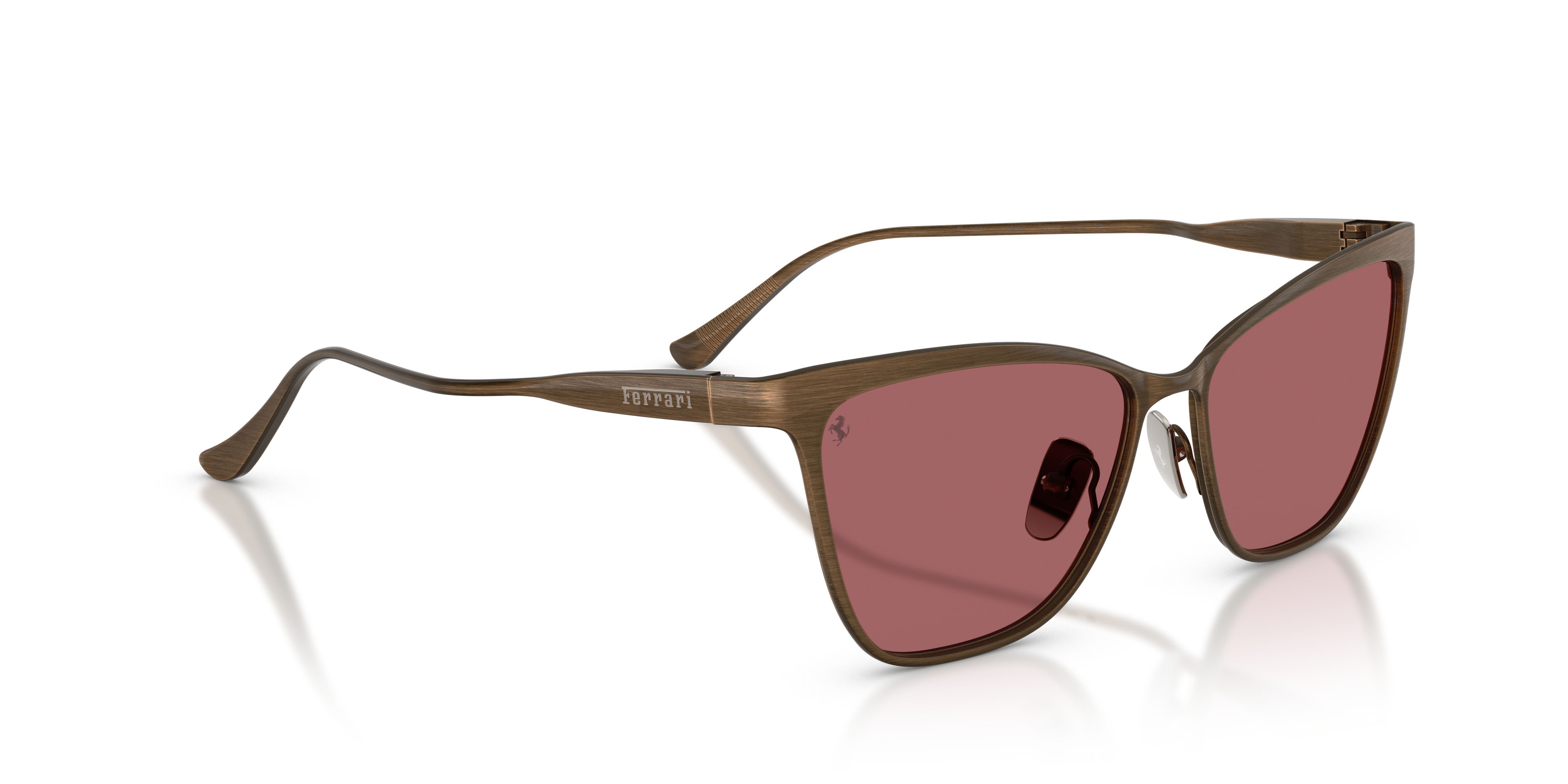 Occhiali da sole Ferrari FH 1031 (140/AF) colore grey/brown forma cat eye lenti rosso