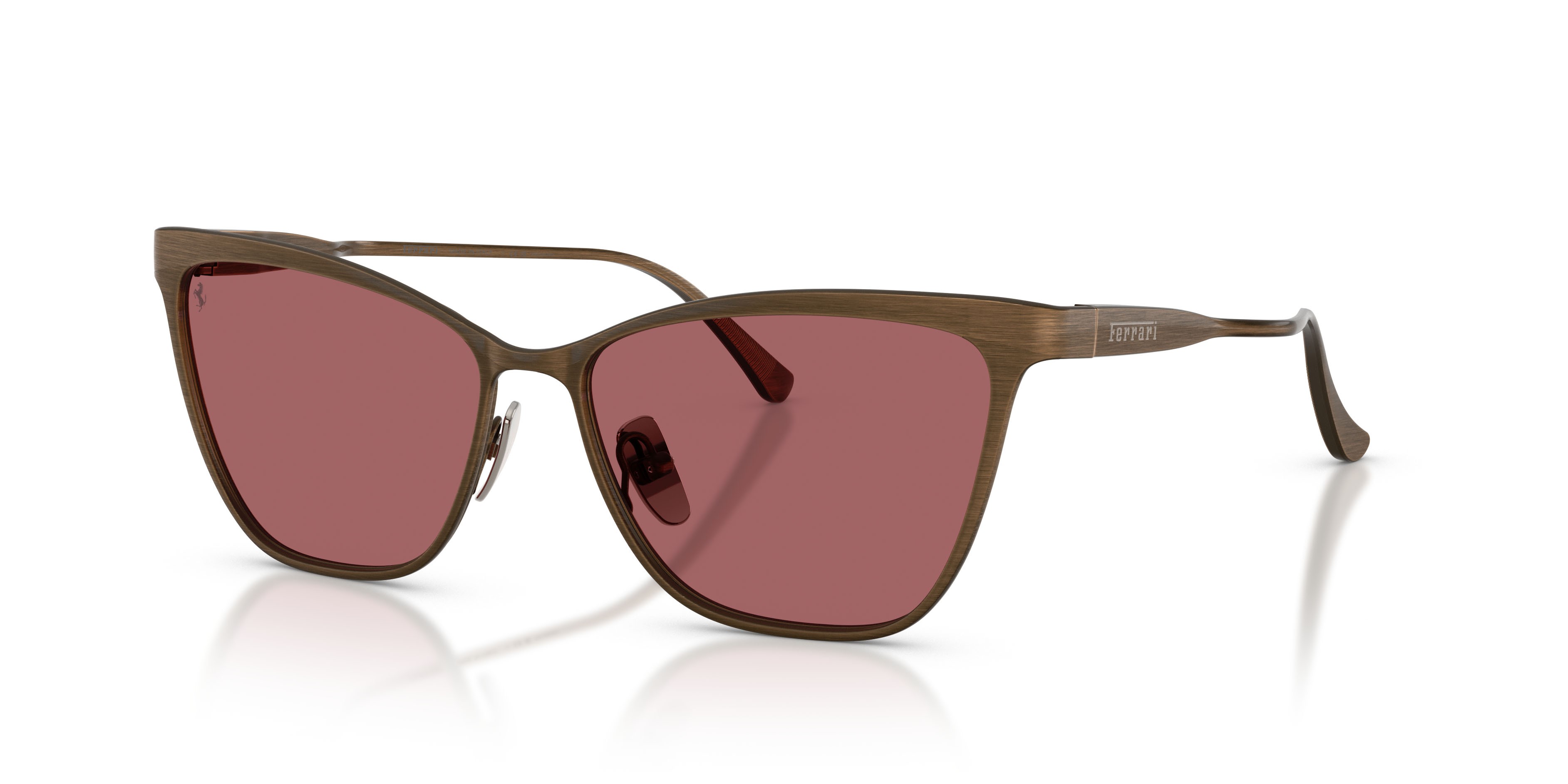 Occhiali da sole Ferrari FH 1031 (140/AF) colore grey/brown forma cat eye lenti rosso