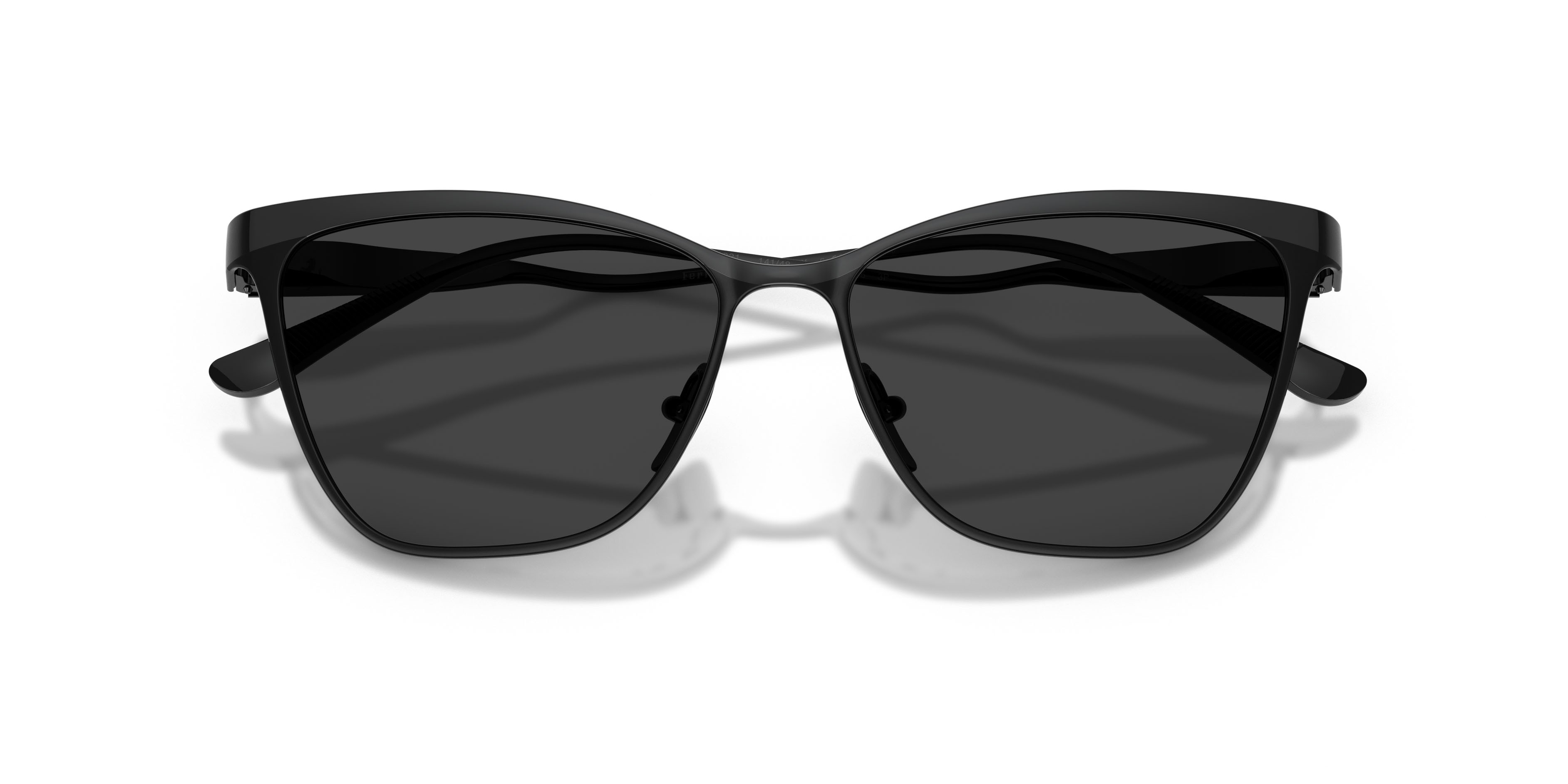 Occhiali da sole Ferrari FH 1031 (141/48) colore nero opaco forma cat eye lenti nero/cristallo
