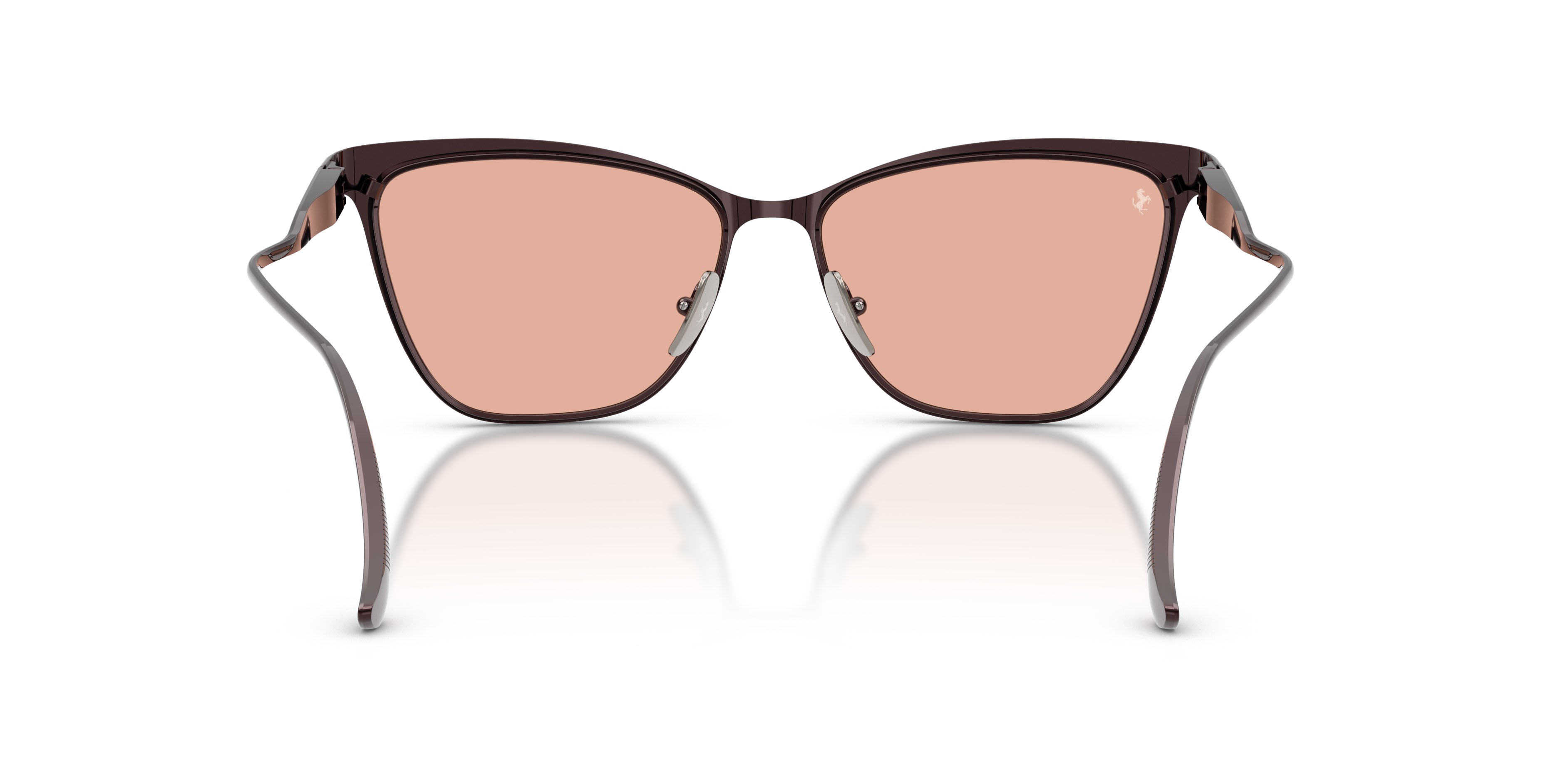 Occhiali da sole Ferrari FH 1031 (142/4B) colore rosso/marrone forma cat eye lenti marrone/rosa
