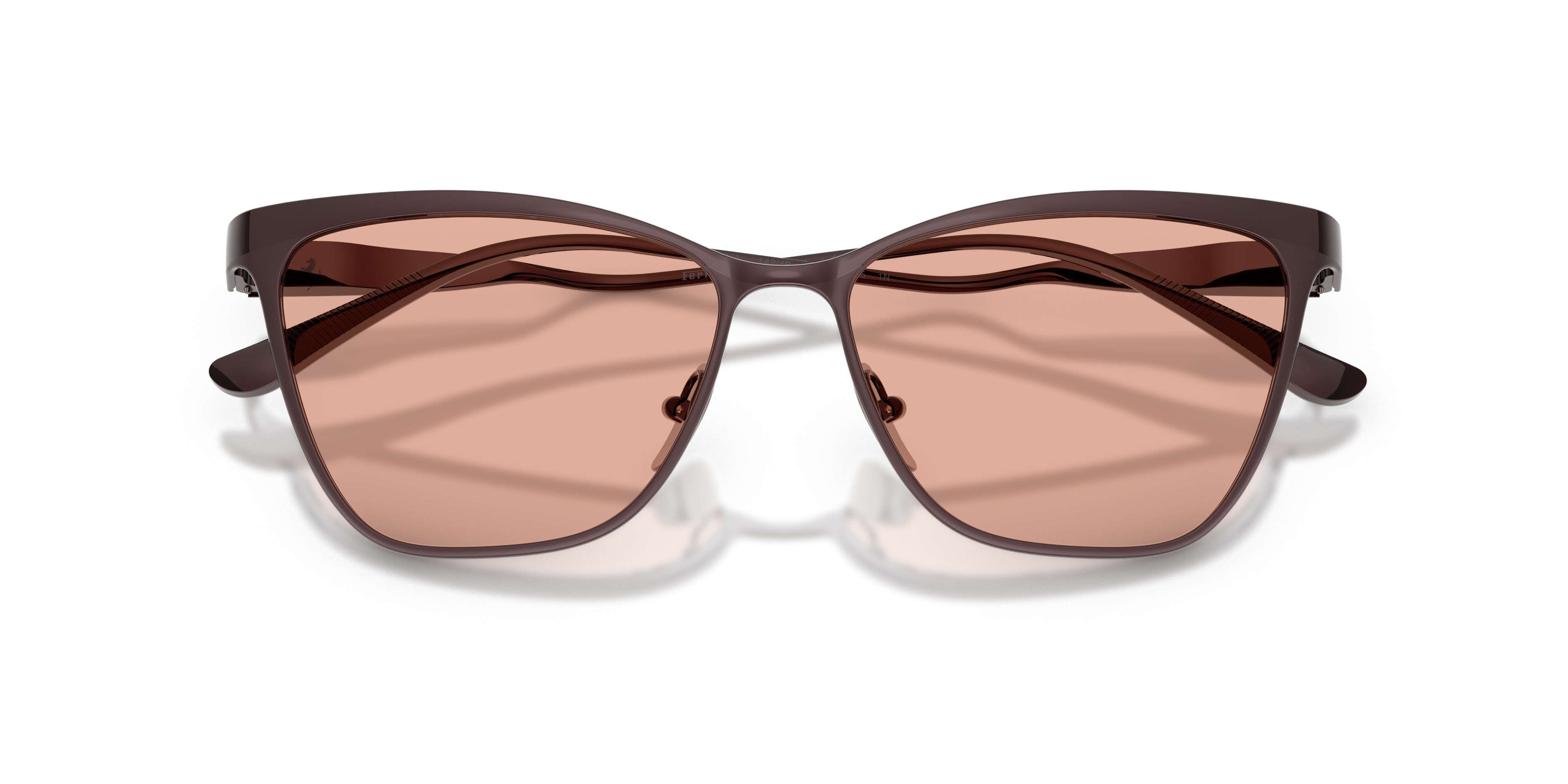 Occhiali da sole Ferrari FH 1031 (142/4B) colore rosso/marrone forma cat eye lenti marrone/rosa
