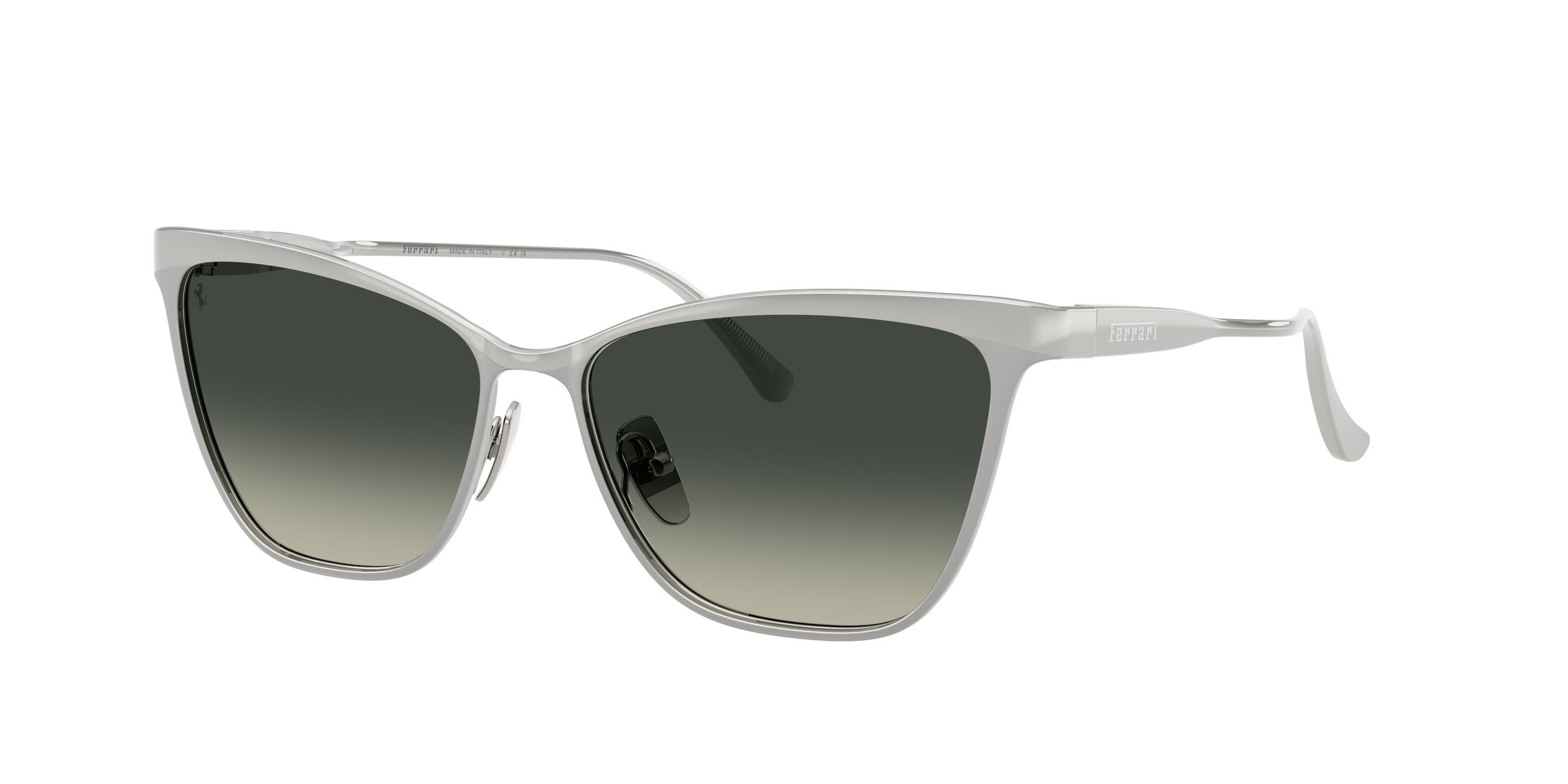 Occhiali da sole Ferrari FH 1031 (143/SG) colore argento opaco forma cat eye lenti grigio
