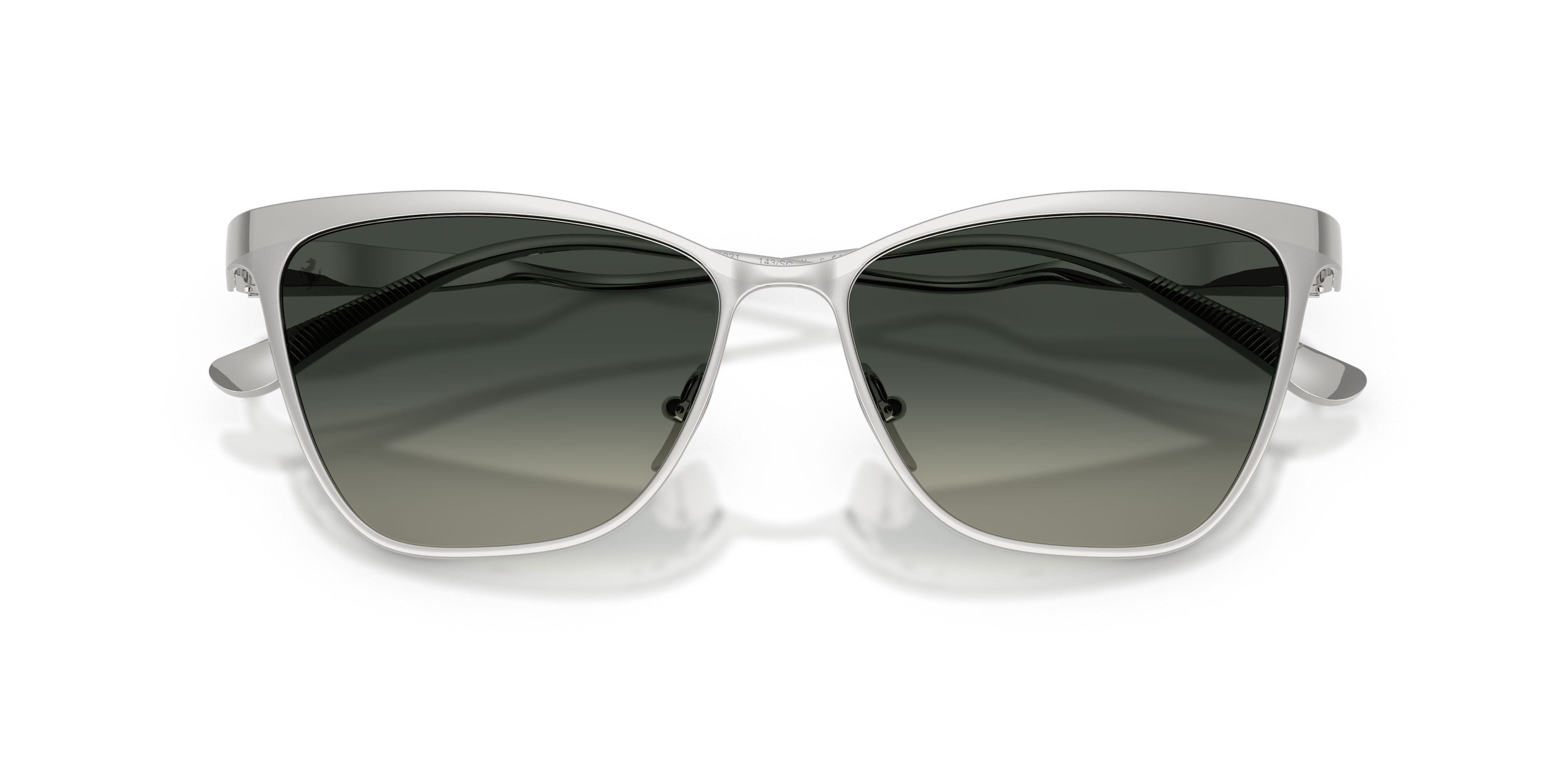 Occhiali da sole Ferrari FH 1031 (143/SG) colore argento opaco forma cat eye lenti grigio