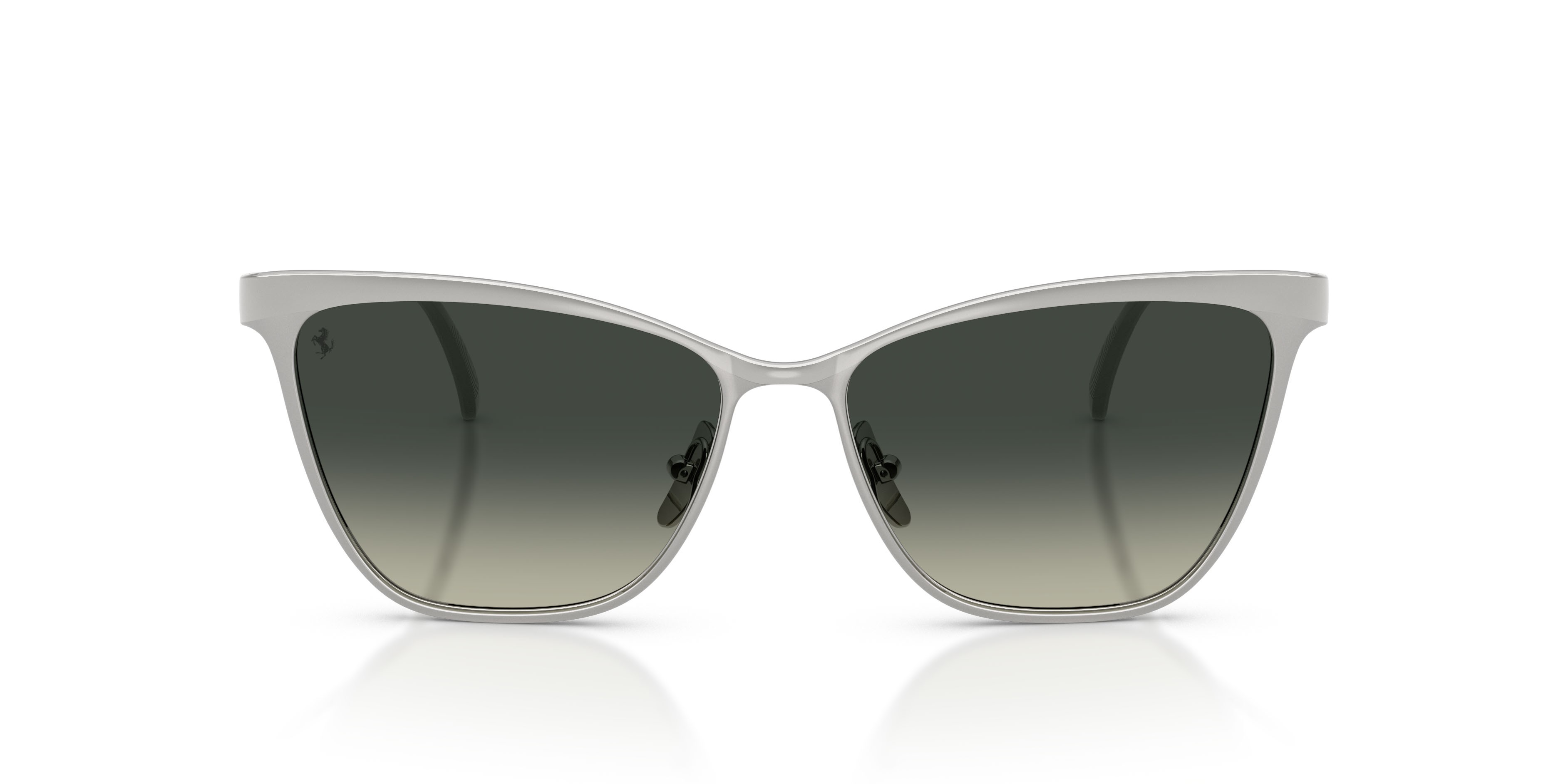 Occhiali da sole Ferrari FH 1031 (143/SG) colore argento opaco forma cat eye lenti grigio