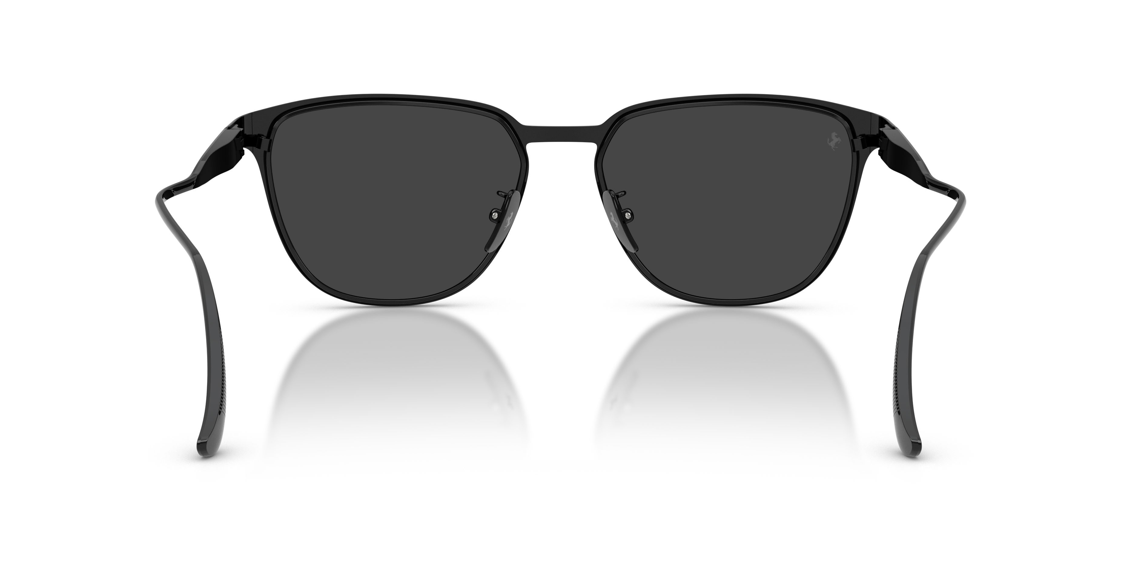 Occhiali da sole Ferrari FH 1032D (141/48) colore nero opaco forma quadrato lenti nero/cristallo