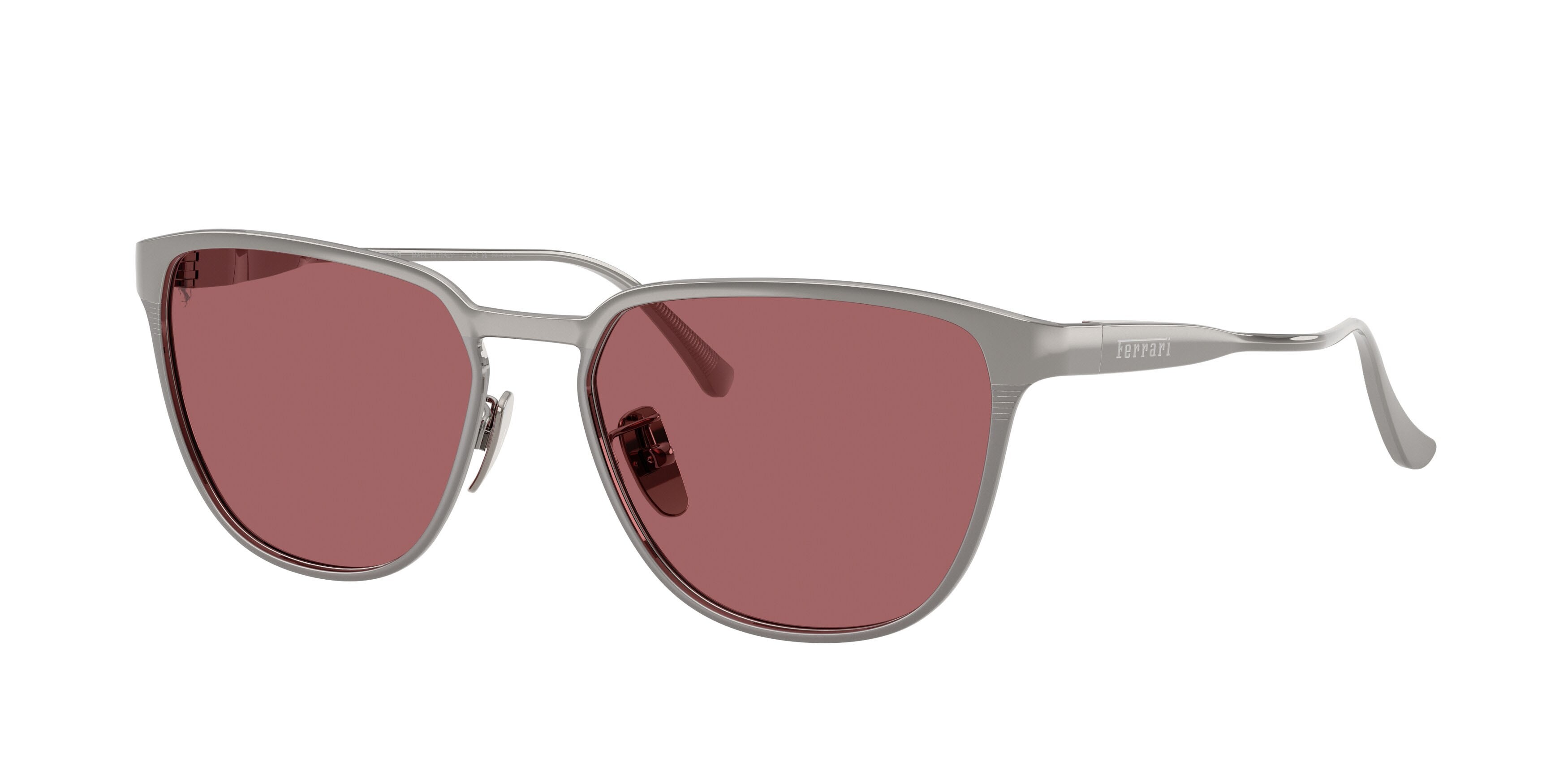 Occhiali da sole Ferrari FH 1032D (144/AF) colore gunmetal opaco forma quadrato lenti violetto