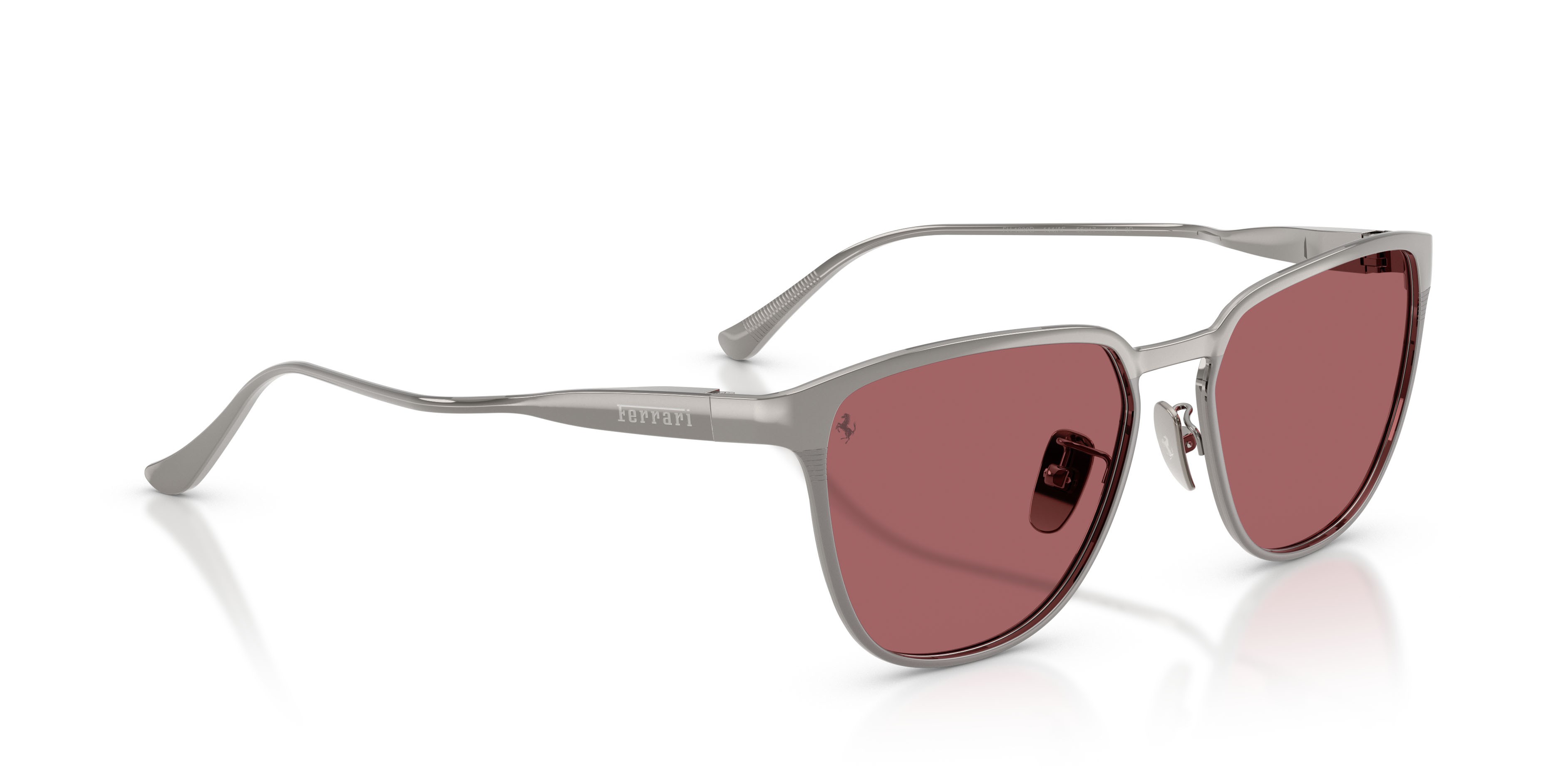 Occhiali da sole Ferrari FH 1032D (144/AF) colore gunmetal opaco forma quadrato lenti violetto