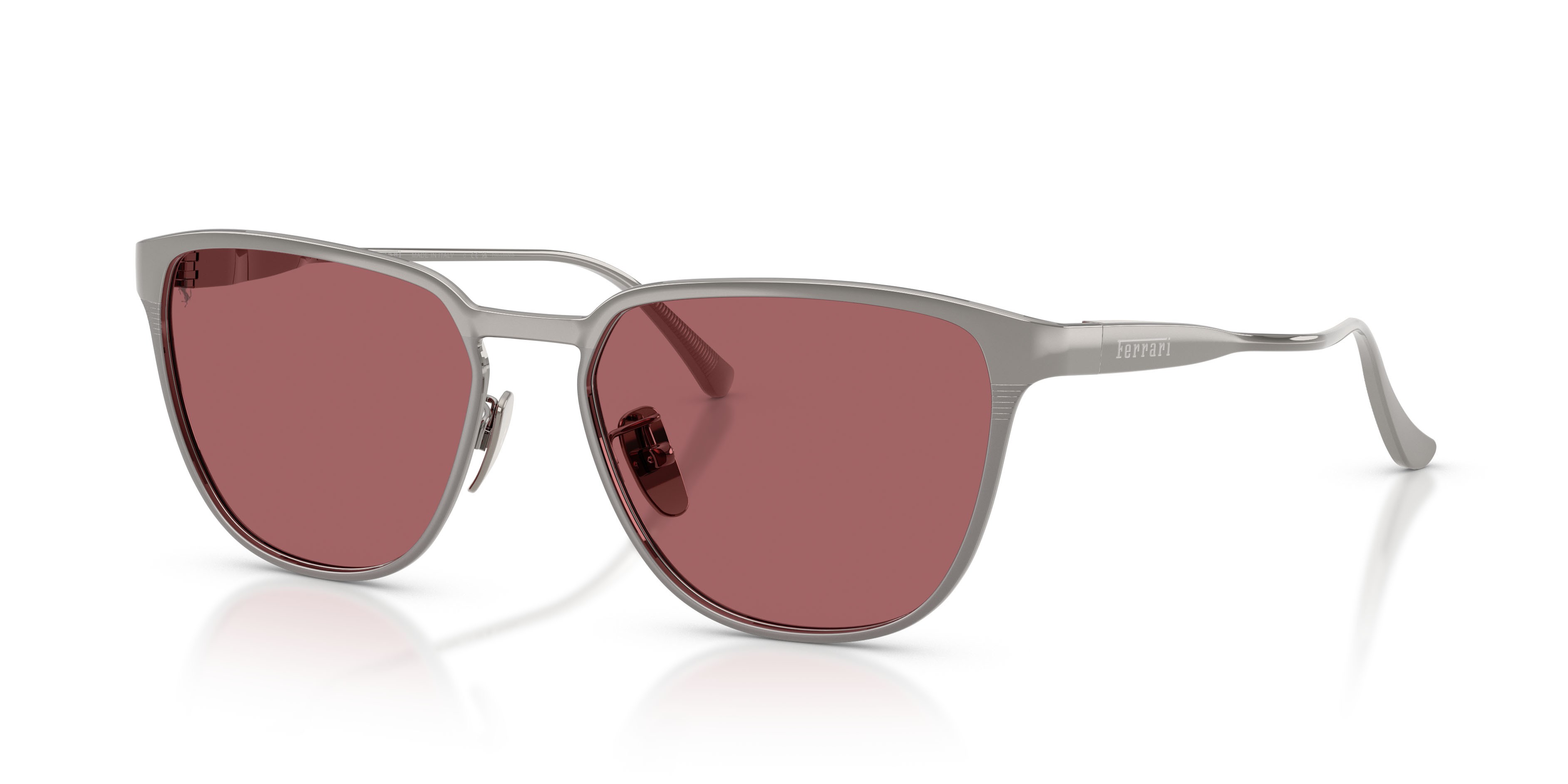 Occhiali da sole Ferrari FH 1032D (144/AF) colore gunmetal opaco forma quadrato lenti violetto