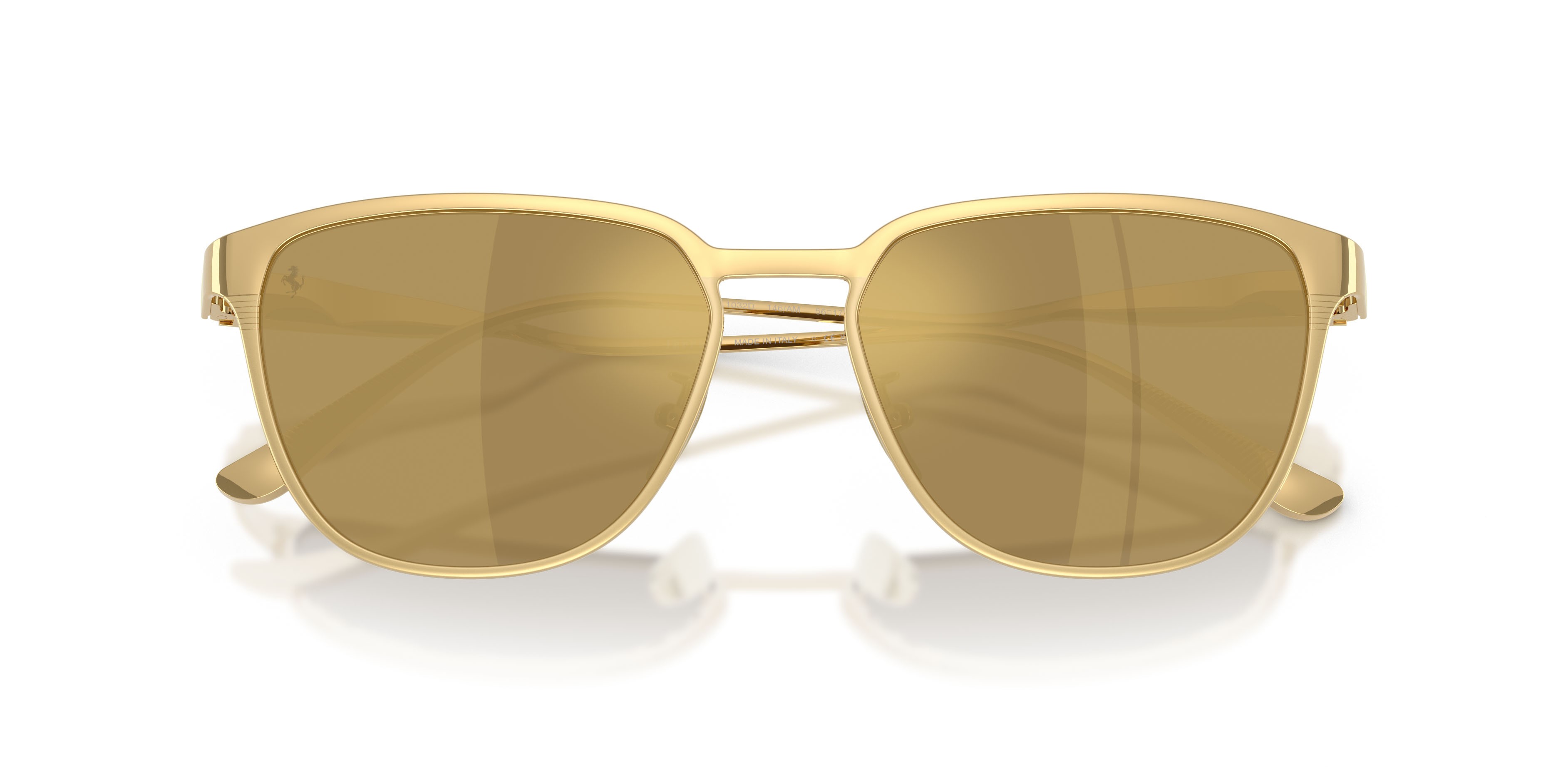 Occhiali da sole Ferrari FH 1032D (146/AM) colore oro opaco forma quadrato lenti oro a specchio