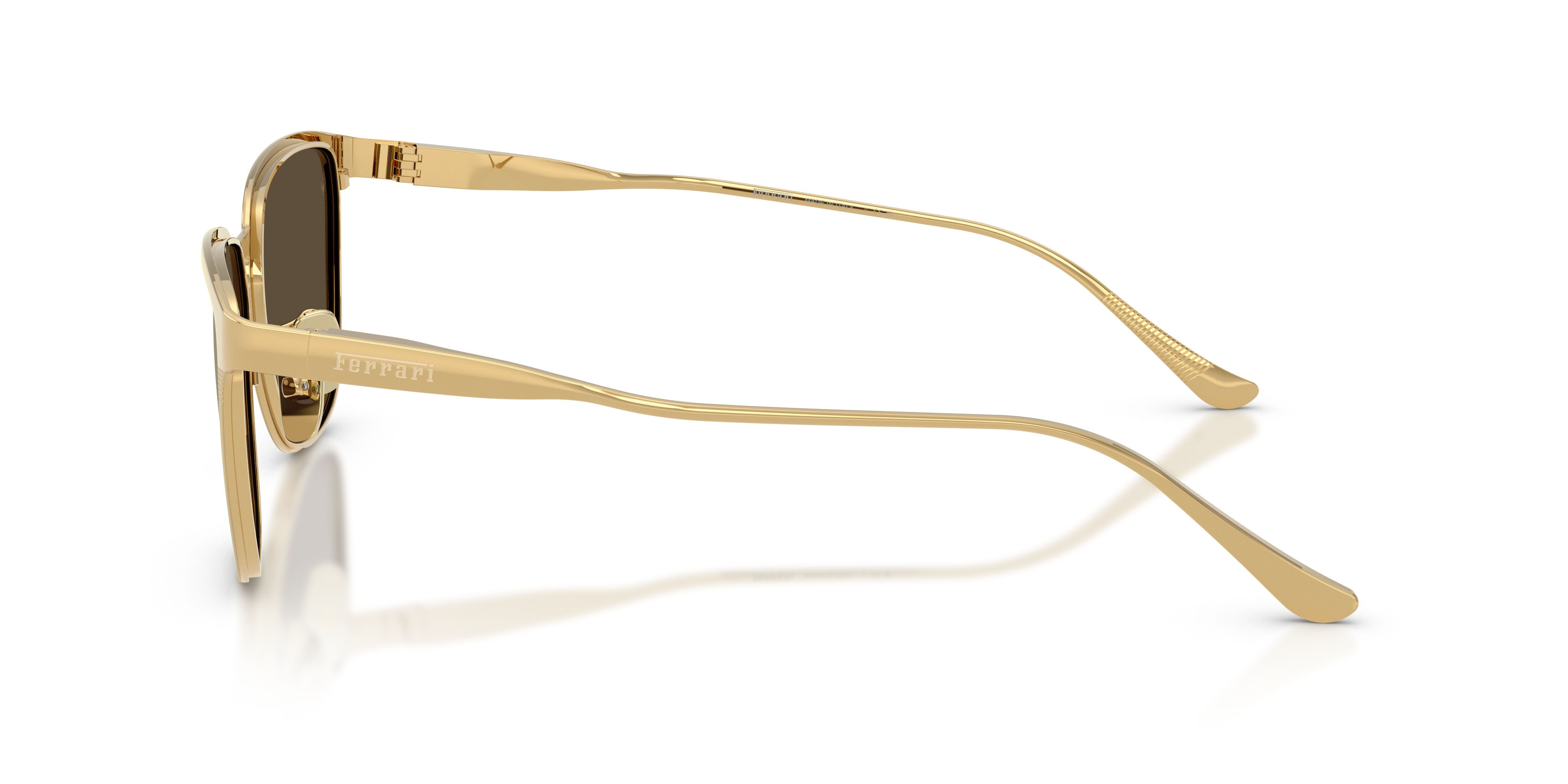 Occhiali da sole Ferrari FH 1032D (146/AM) colore oro opaco forma quadrato lenti oro a specchio