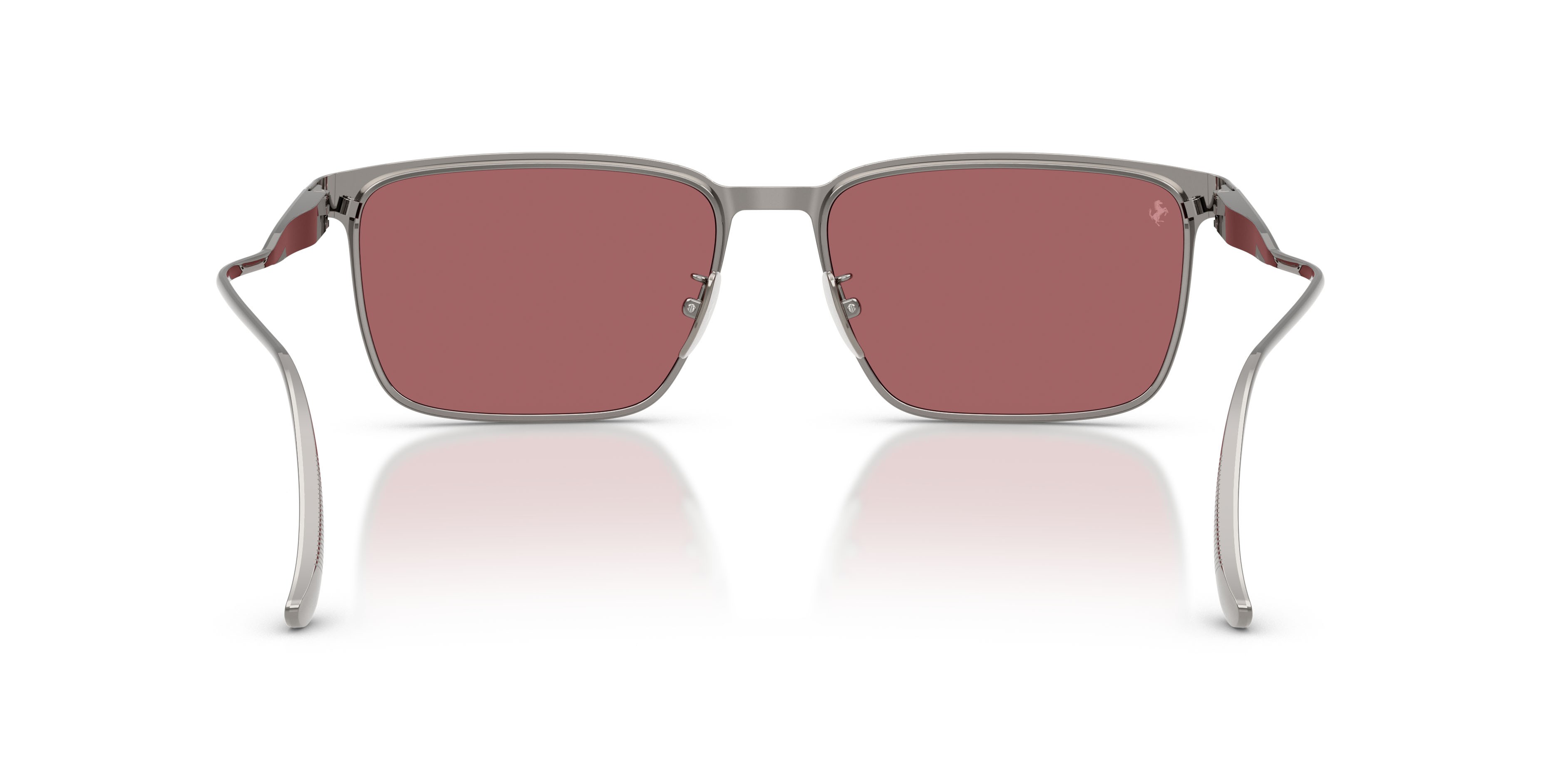 Occhiali da sole Ferrari FH 1033D (144/AF) colore gunmetal forma quadrato lenti rosso