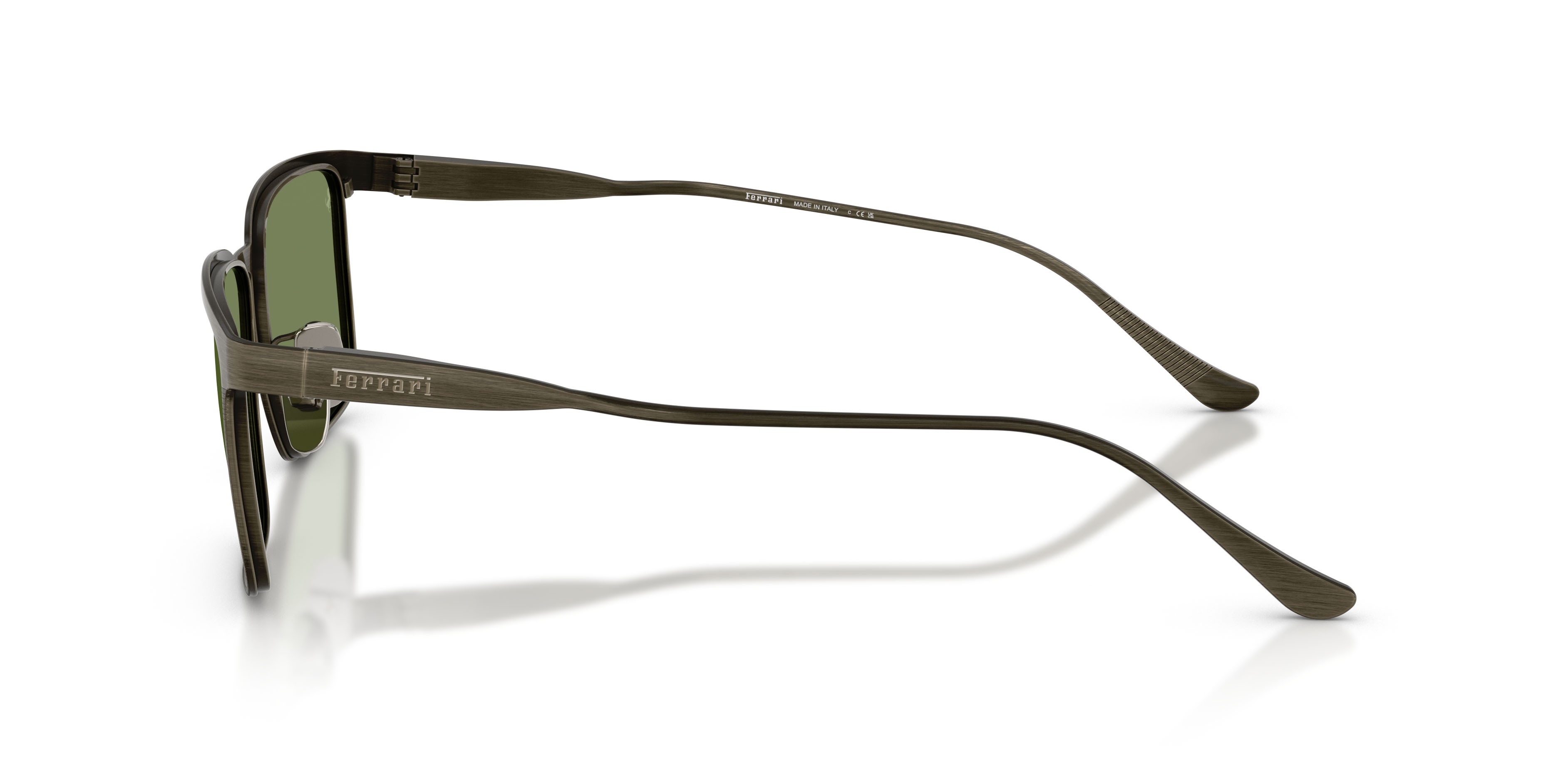 Occhiali da sole Ferrari FH 1033D (145/4E) colore grey brush forma quadrato lenti verde crystal