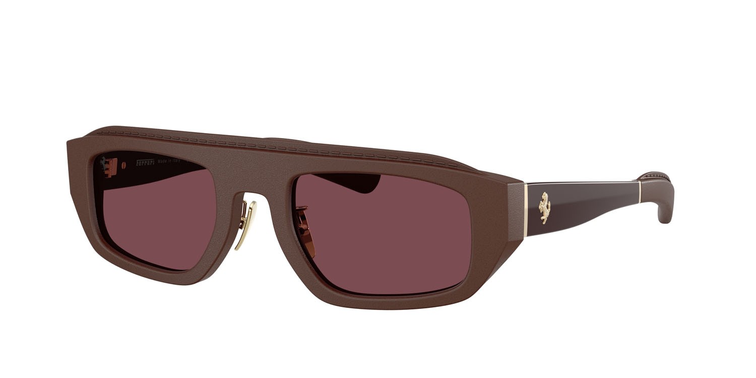Occhiali da sole Ferrari FH 2010Q (729/1E) colore marrone forma quadrato lenti bordeaux