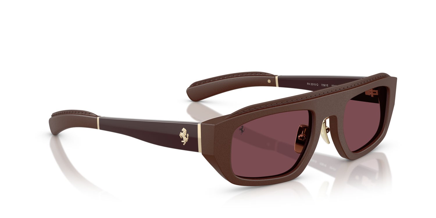 Occhiali da sole Ferrari FH 2010Q (729/1E) colore marrone forma quadrato lenti bordeaux