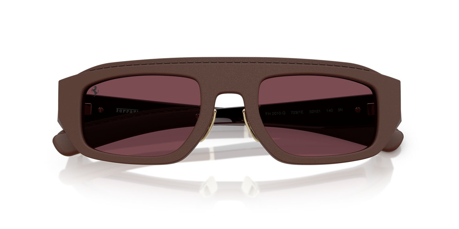Occhiali da sole Ferrari FH 2010Q (729/1E) colore marrone forma quadrato lenti bordeaux