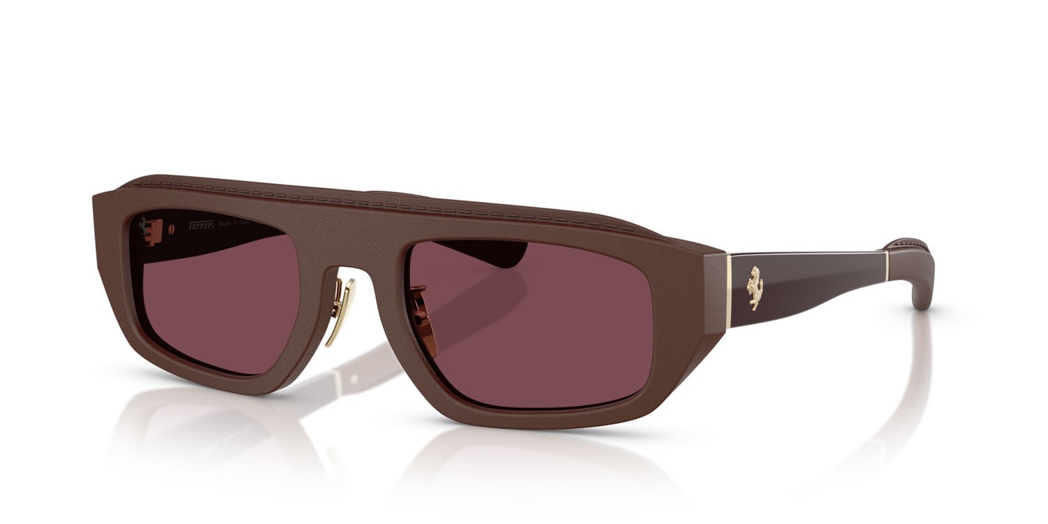 Occhiali da sole Ferrari FH 2010Q (729/1E) colore marrone forma quadrato lenti bordeaux