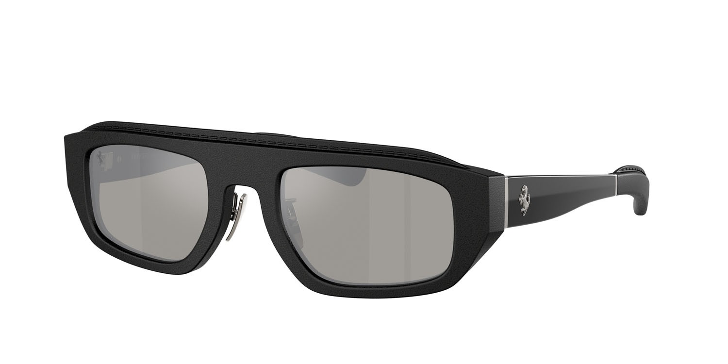 Occhiali da sole Ferrari FH 2010Q (730/6G) colore nero forma quadrato lenti argento a specchio