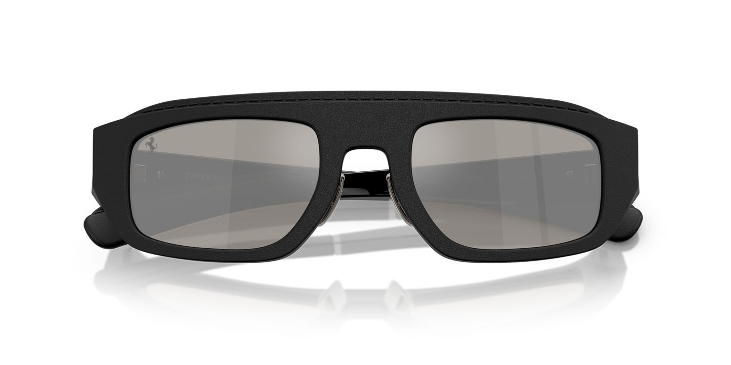 Occhiali da sole Ferrari FH 2010Q (730/6G) colore nero forma quadrato lenti argento a specchio