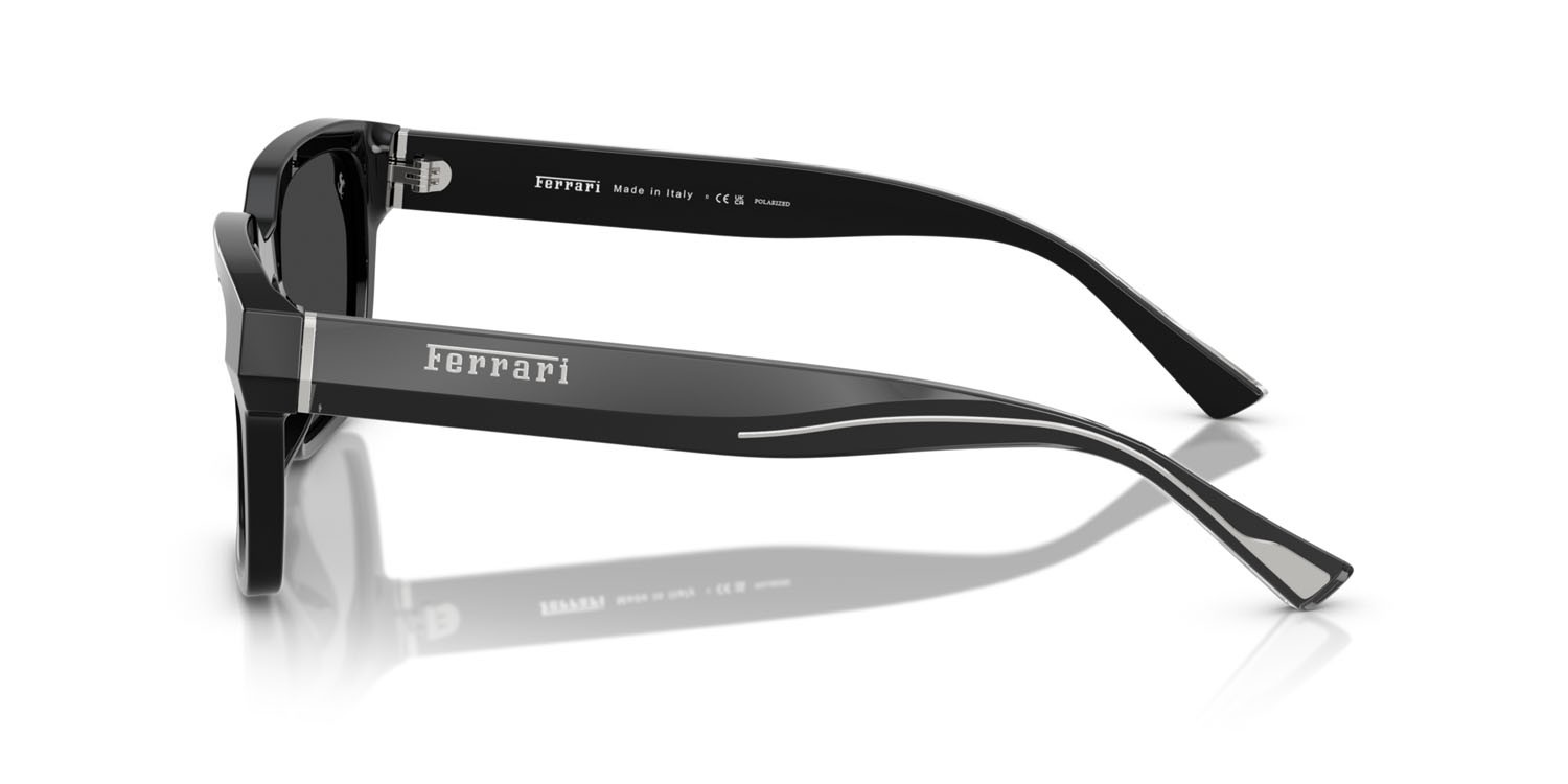 Occhiali da sole Ferrari FH 2011U (701/48) colore nero forma quadrato lenti polar grigio