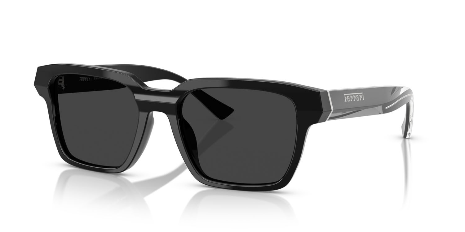 Occhiali da sole Ferrari FH 2011U (701/48) colore nero forma quadrato lenti polar grigio