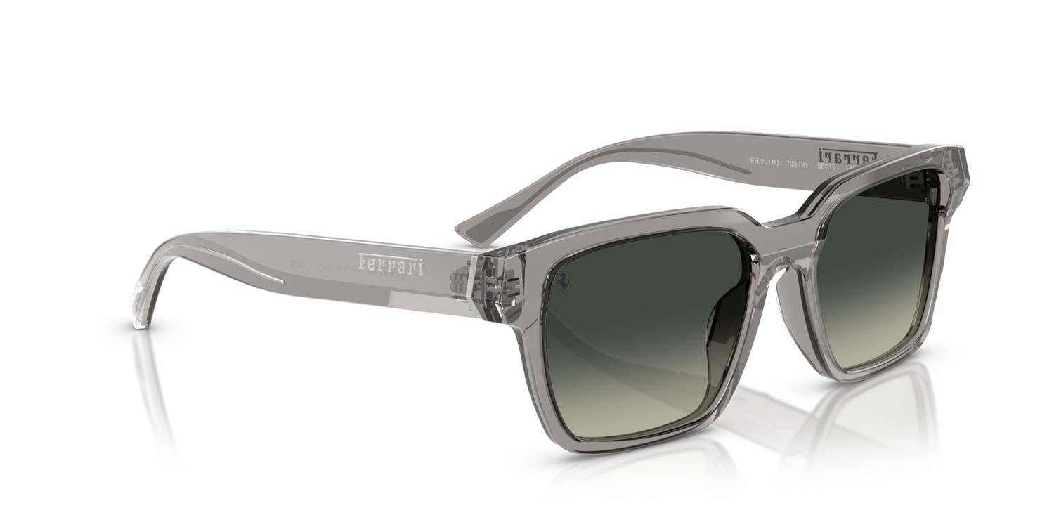 Occhiali da sole Ferrari FH 2011U (703/SG) colore grigio trasparente forma quadrato lenti grigio sfumato
