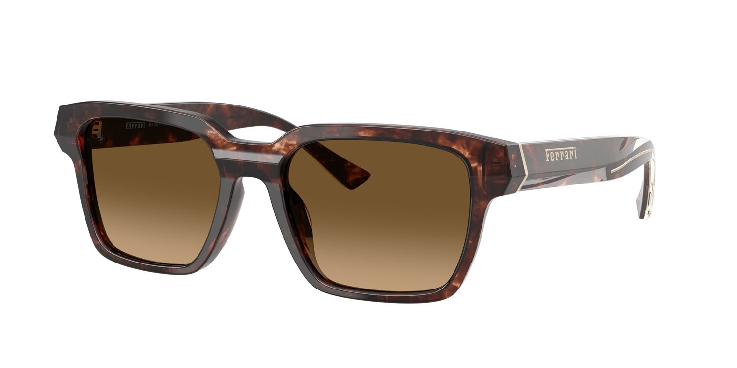 Occhiali da sole Ferrari FH 2011U (725/M2) colore havana caramello forma quadrato lenti marrone sfumato