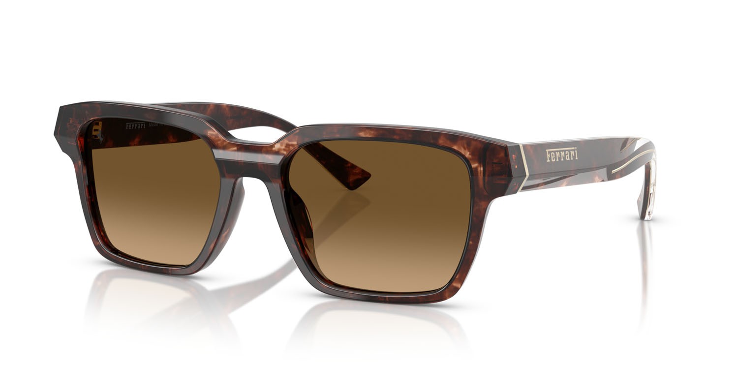 Occhiali da sole Ferrari FH 2011U (725/M2) colore havana caramello forma quadrato lenti marrone sfumato