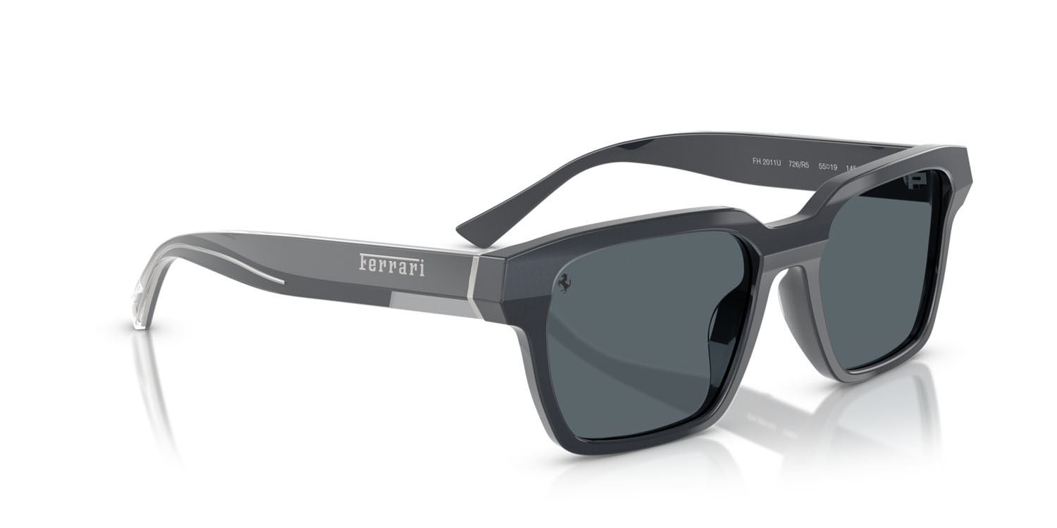 Occhiali da sole Ferrari FH 2011U (726/R5) colore grigio iridescente forma quadrato lenti grigio