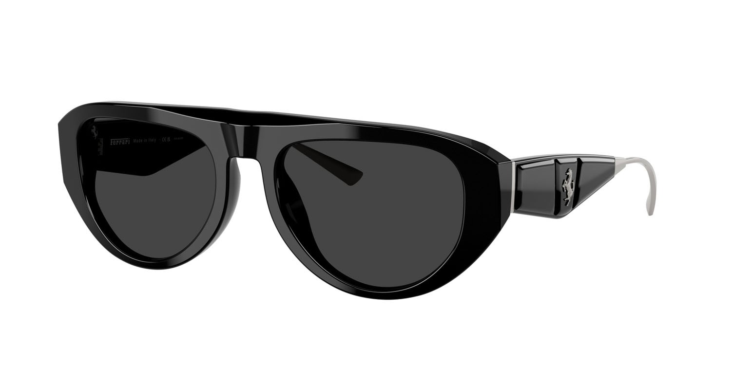Occhiali da sole Ferrari FH 2012U (701/48) colore nero forma aviator lenti polar grigio