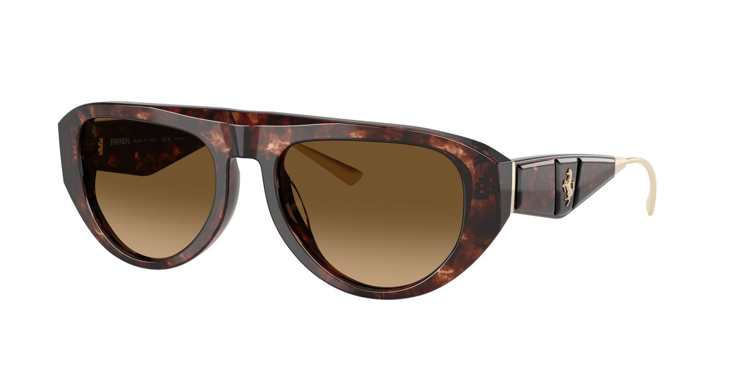 Occhiali da sole Ferrari FH 2012U (725/M2) colore caramello havana forma aviator lenti polarizzata marrone sfumato