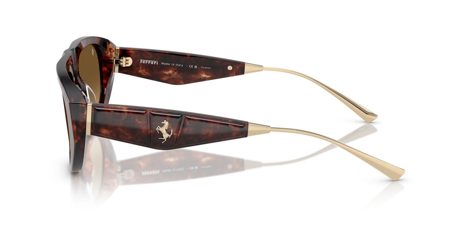 Occhiali da sole Ferrari FH 2012U (725/M2) colore caramello havana forma aviator lenti polarizzata marrone sfumato