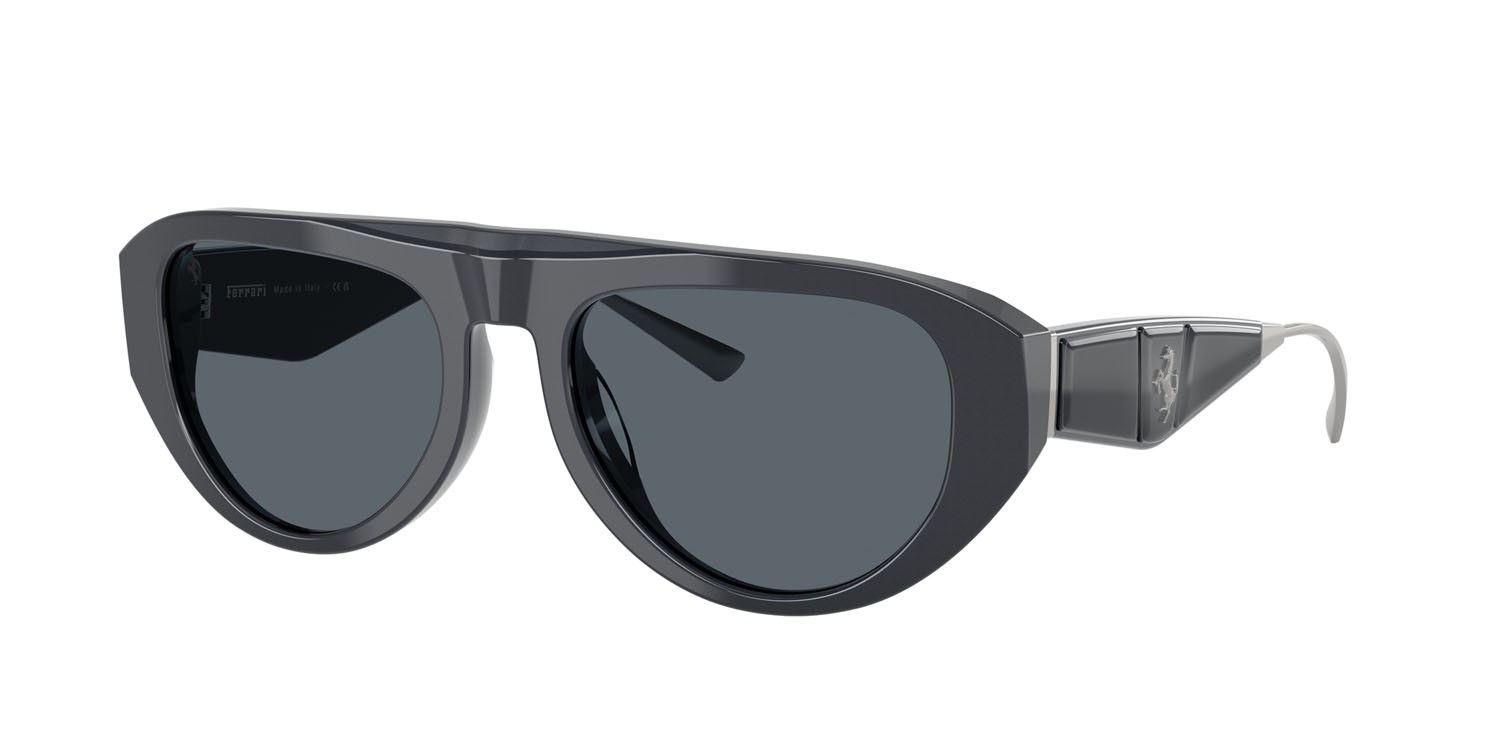 Occhiali da sole Ferrari FH 2012U (726/R5) colore grigio iridescente forma aviator lenti grigio